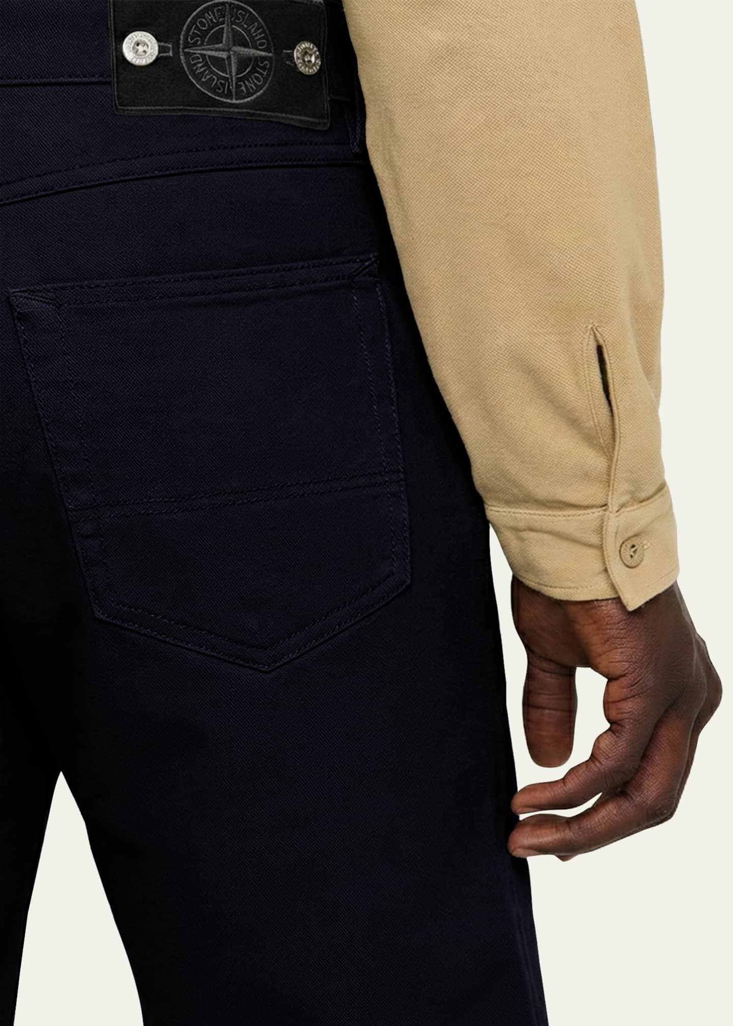 Stone Island Men's Cotton Denim Straight Leg Five-Pocket Pants