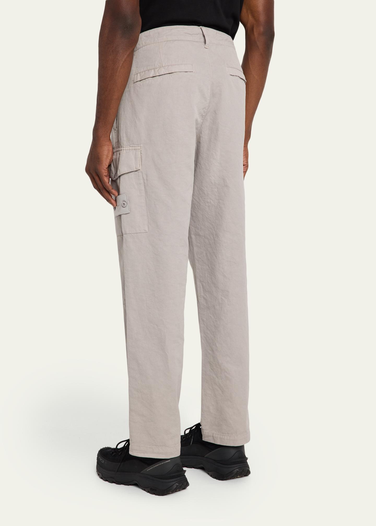 Stone Island Men's Cotton and Linen Cargo Pants - Bergdorf Goodman