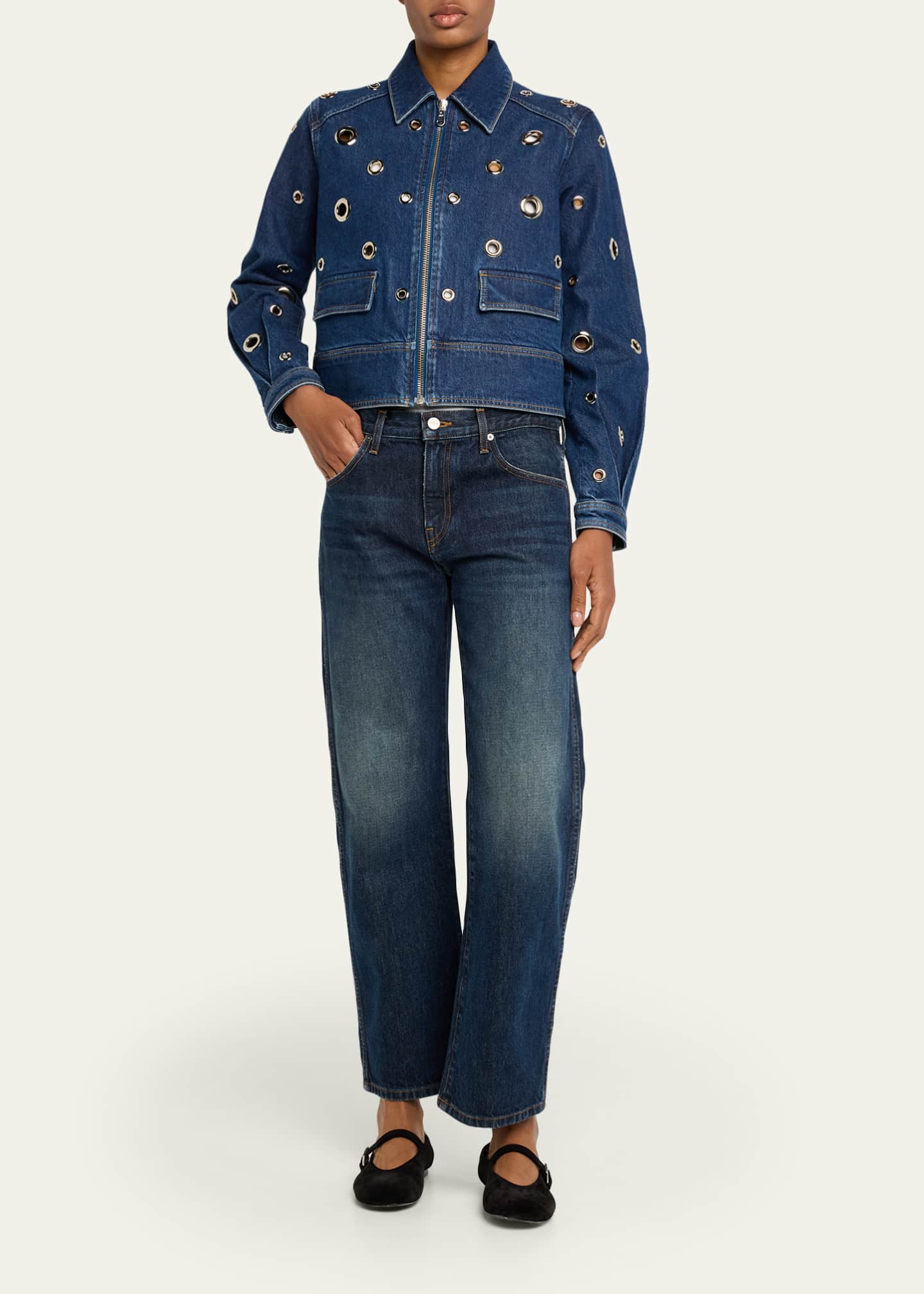 Cinq a Sept Harriet Embellished Denim Jacket - Bergdorf Goodman