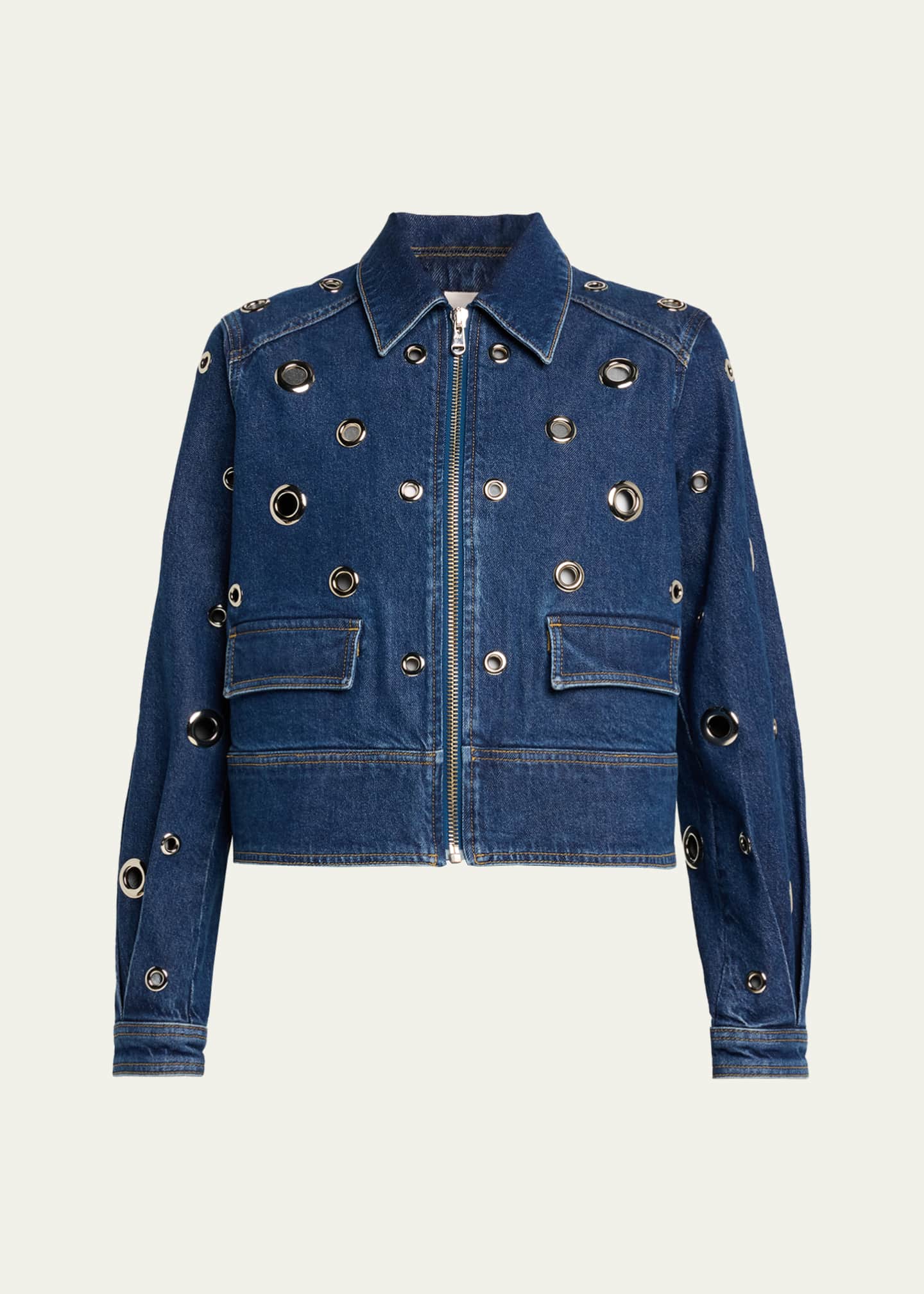 Cinq a Sept Harriet Embellished Denim Jacket - Bergdorf Goodman