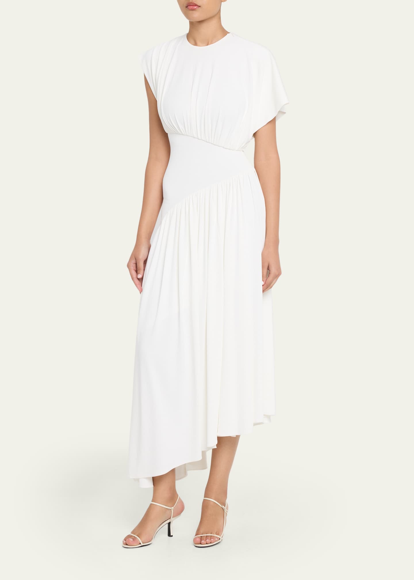 Rabanne Gathered Jersey Maxi Dress - Ivory