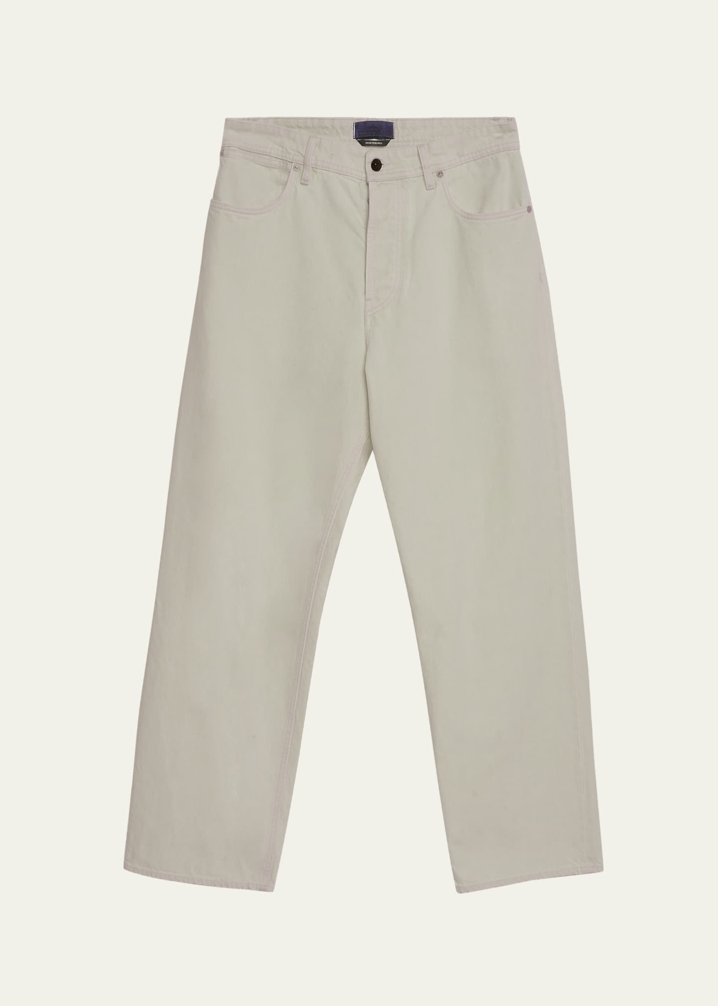 Stone Island Men's Ivory Denim Straight-Leg Jeans - Bergdorf Goodman
