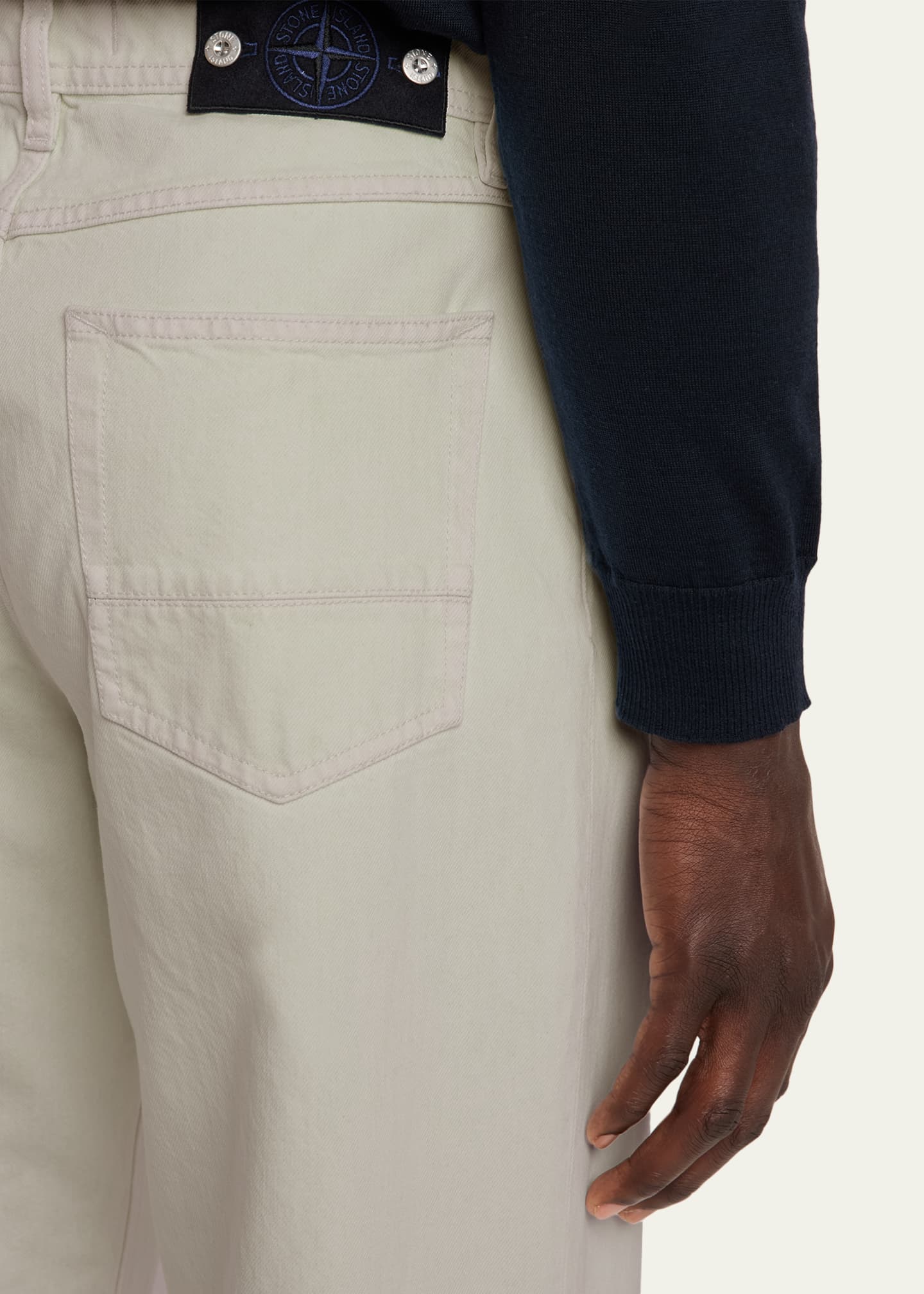 Stone Island Men's Ivory Denim Straight-Leg Jeans - Bergdorf Goodman