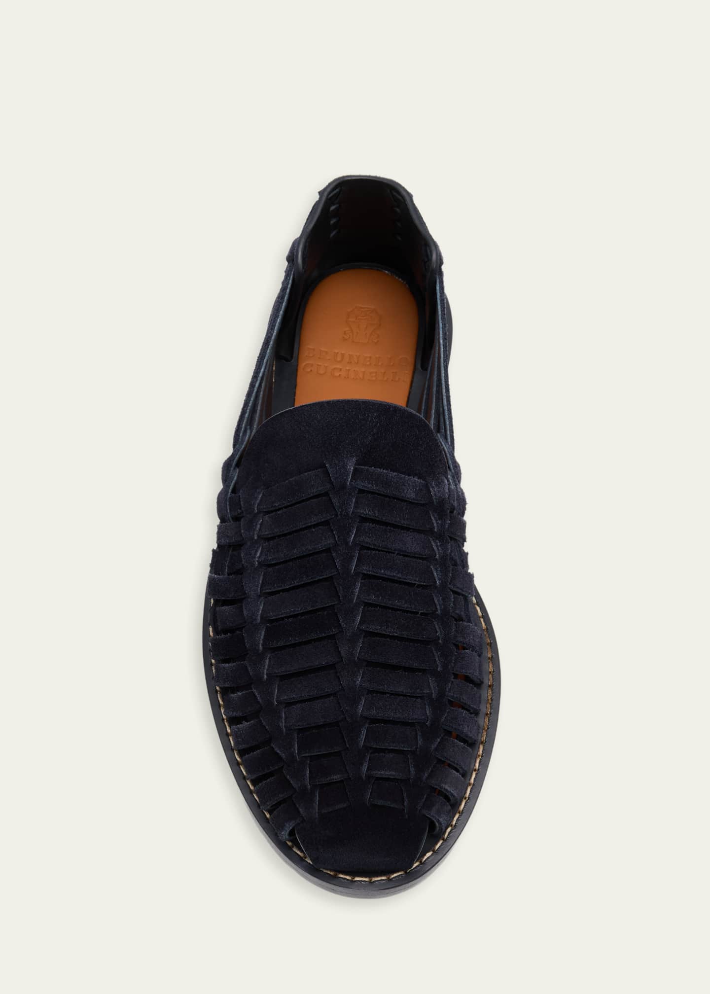 Brunello Cucinelli Men's Woven Suede Sandals - Bergdorf Goodman