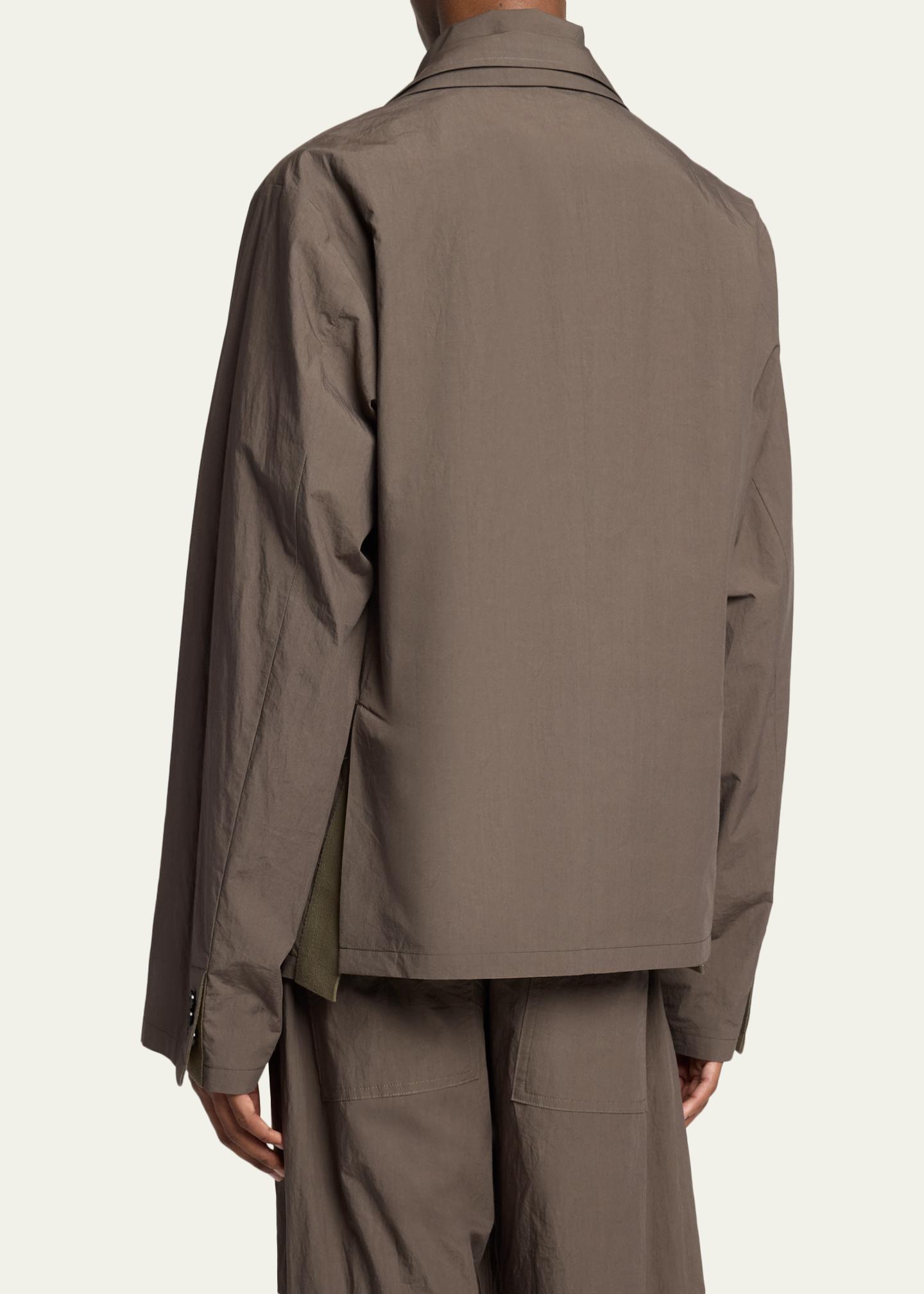 sacai Men's Cotton Layered Shirt Jacket - Bergdorf Goodman