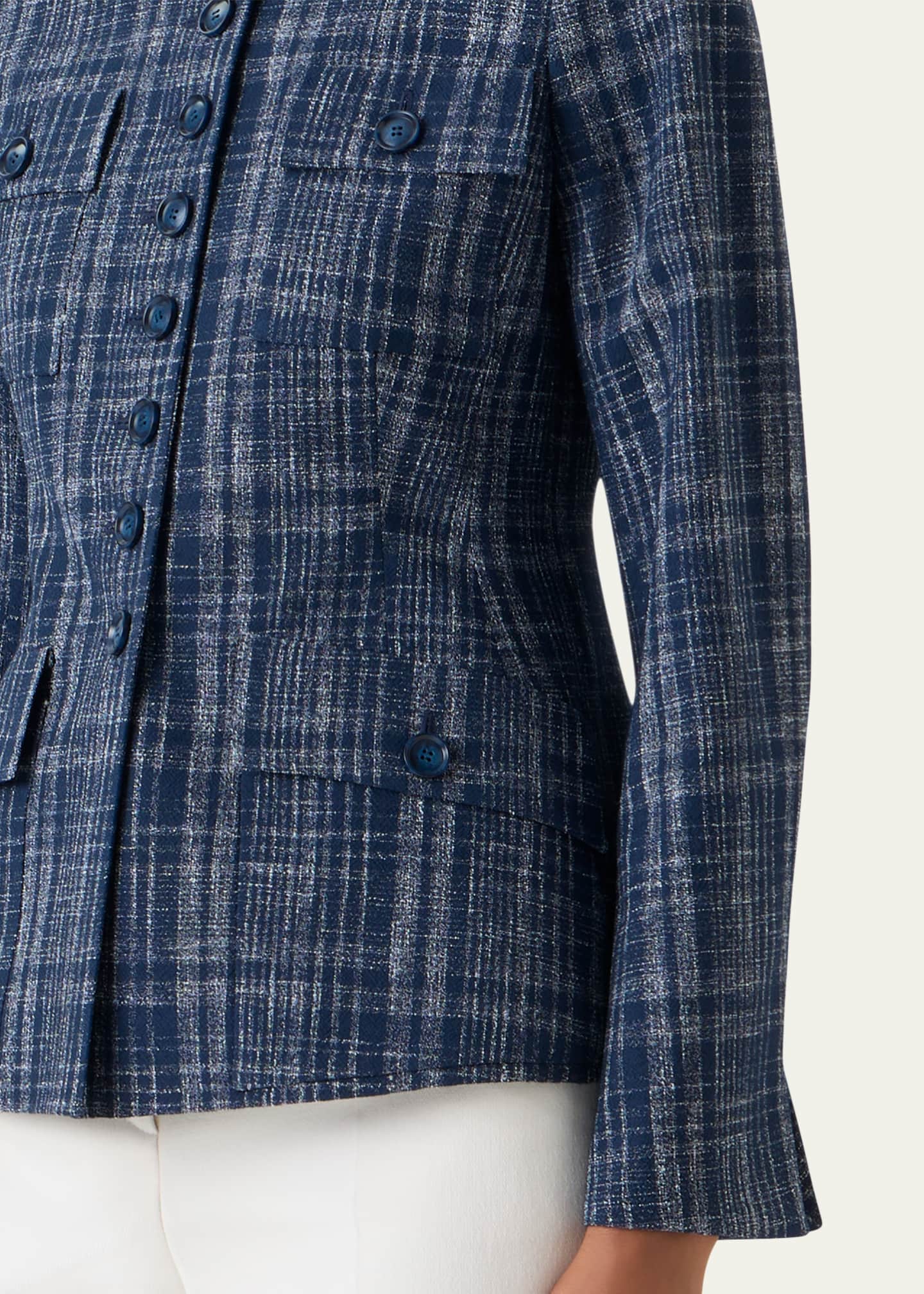 Akris Delia Buttoned Tweed Jacket - Bergdorf Goodman