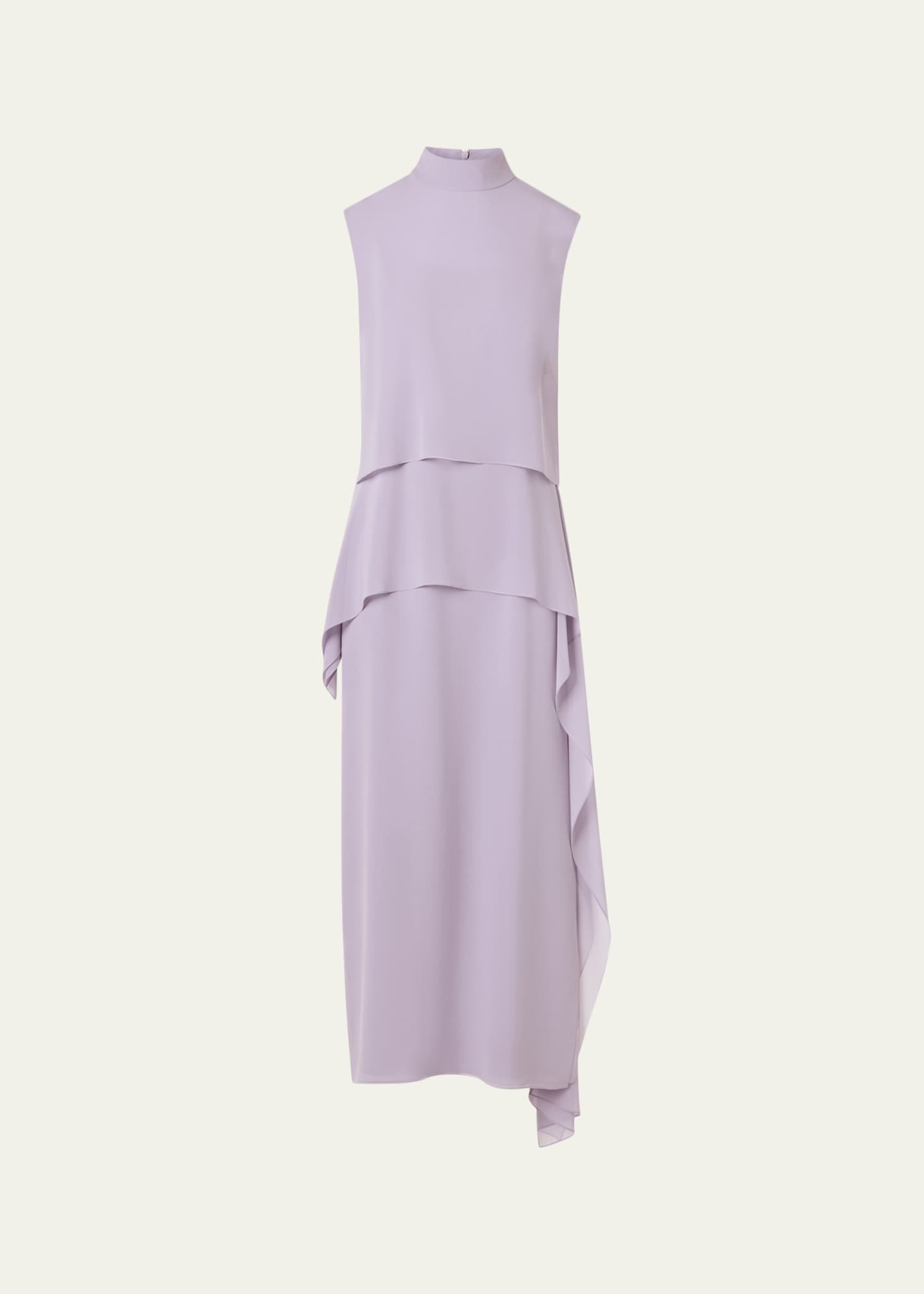 akris pink dress Fit-and-Flare Midi Dress in Cotton Organza peach / 6