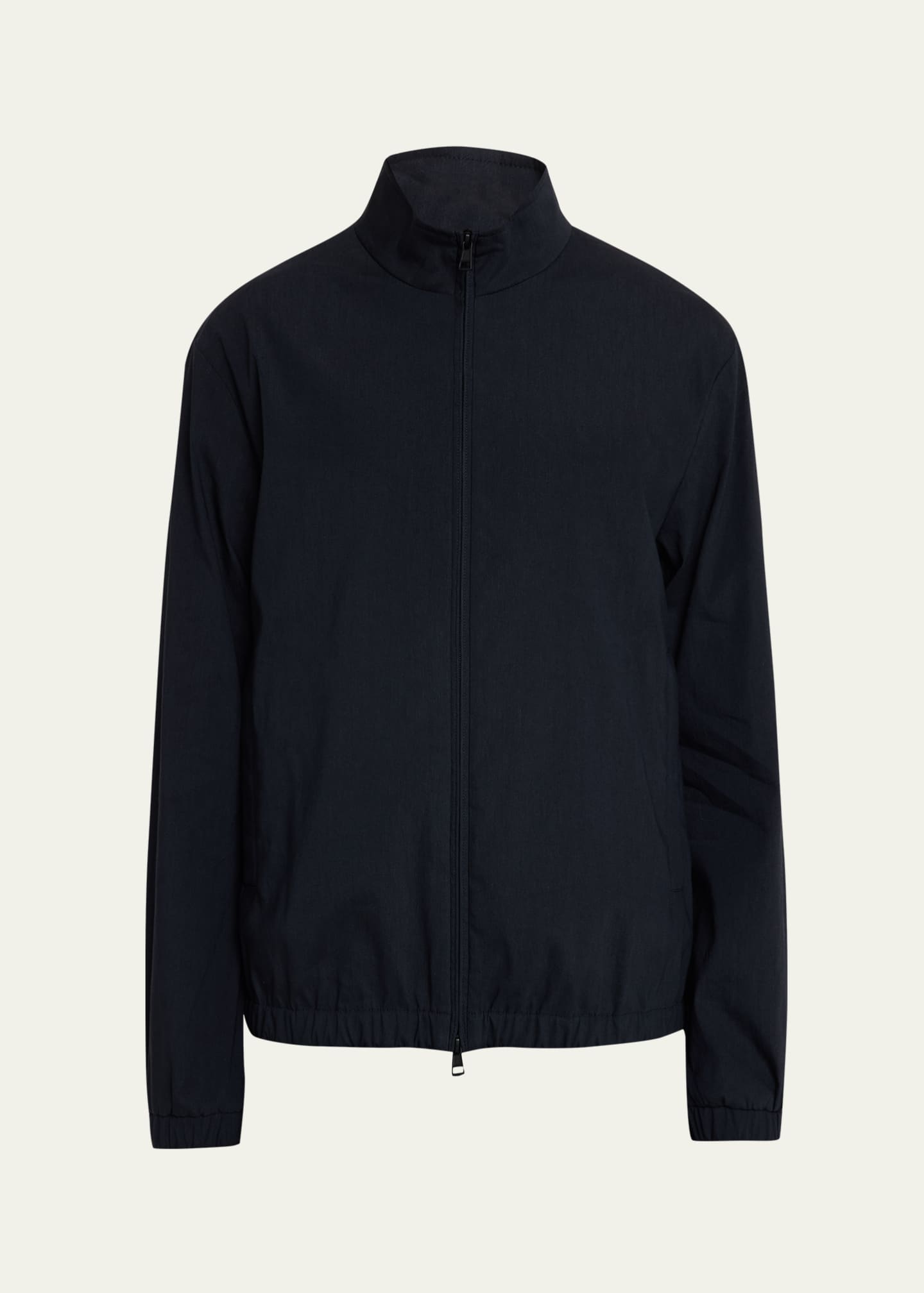 Moncler Men's Bonavent Linen-Blend Wind-Resistant Jacket