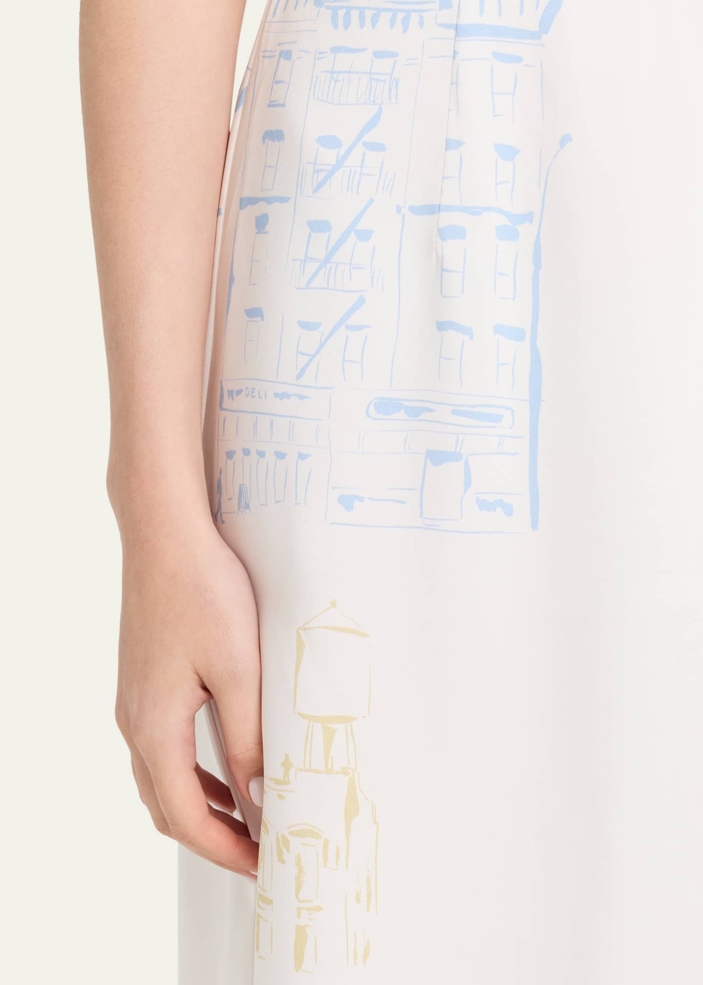 manhattan sleeveless midi dress Lafayette148 Printed Shift Midi Dress