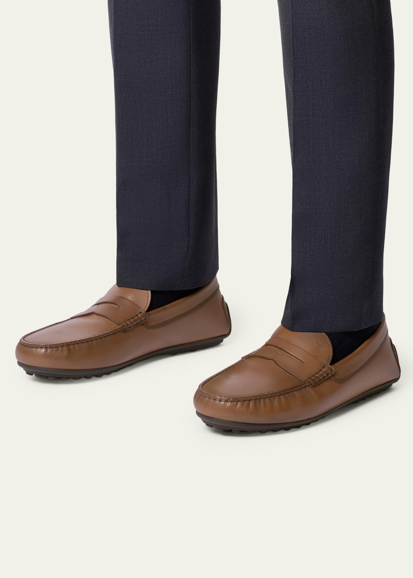 Tod's Men's City Gommino Leather Moc-Toe Driving Loafers