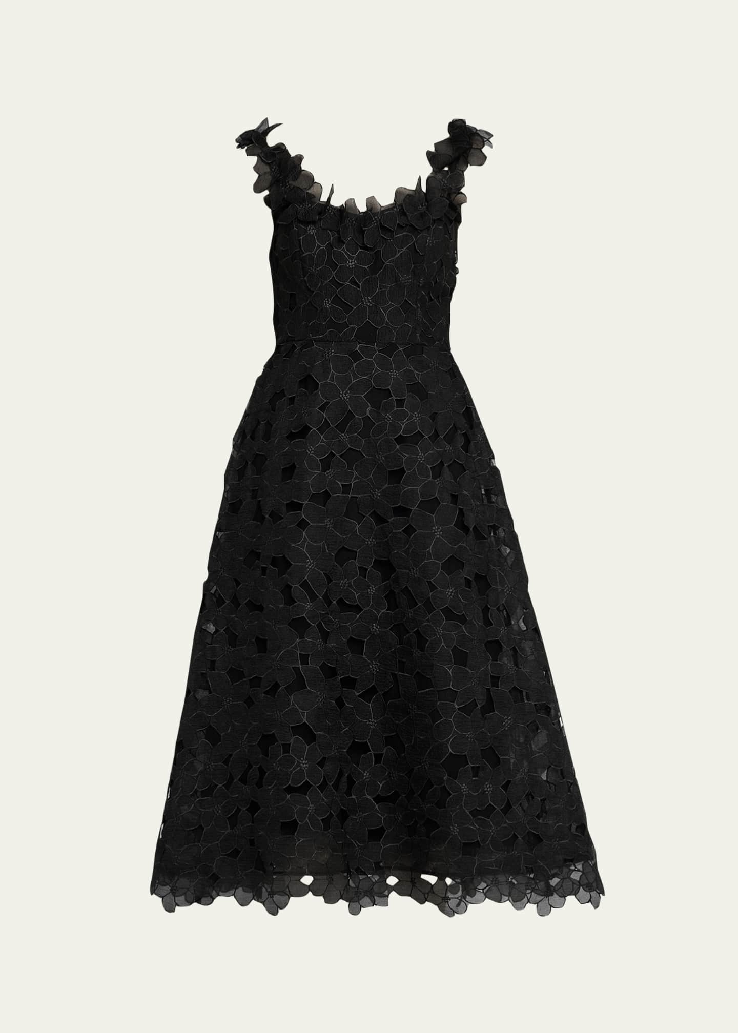 knee length dresses for ladies Teri Jon by Rickie Freeman Women's Lace Gown - Blue - Size 2 main image 0