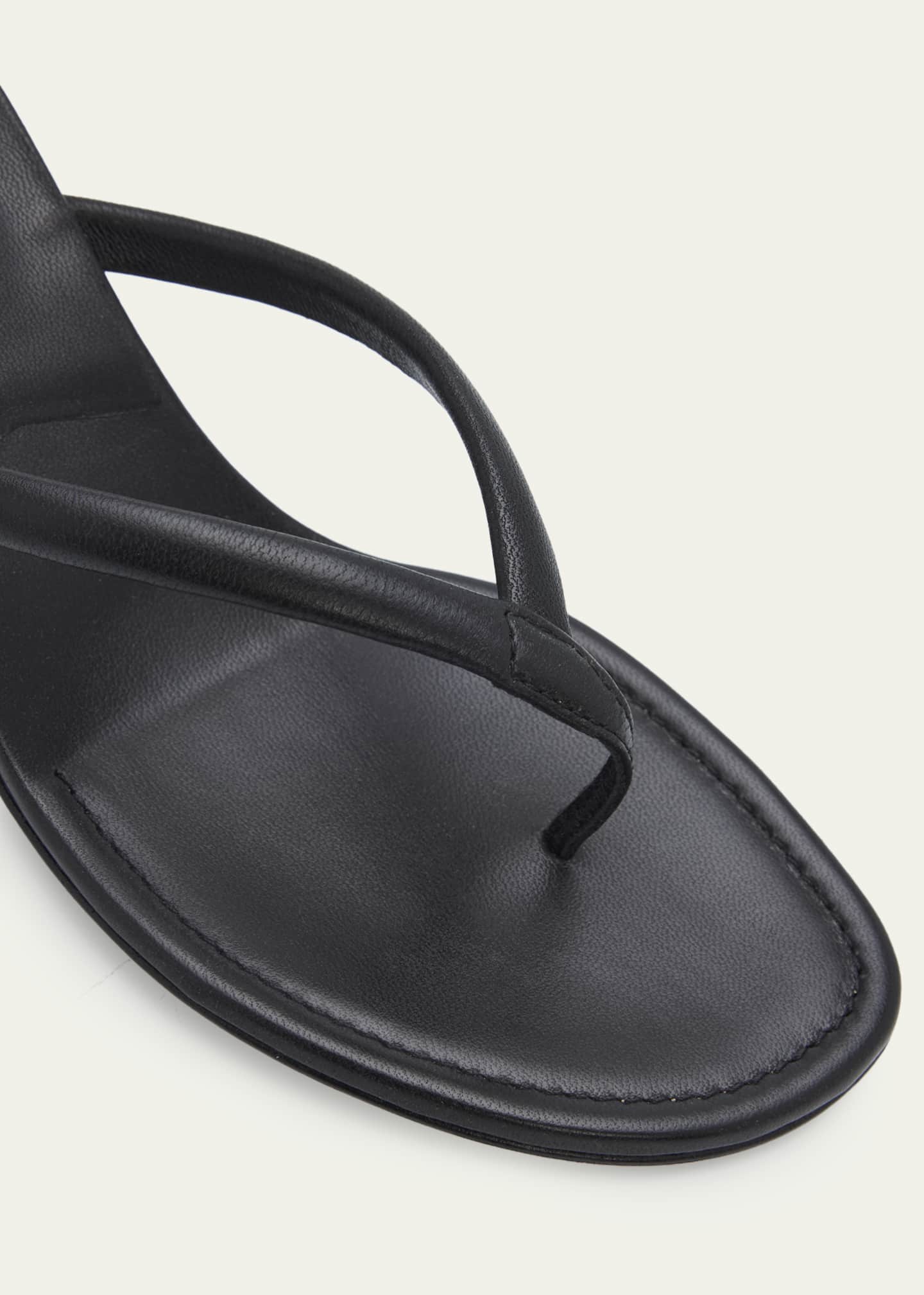 Manolo Blahnik 50mm Paterno Leather Thong Sandals - Bergdorf Goodman