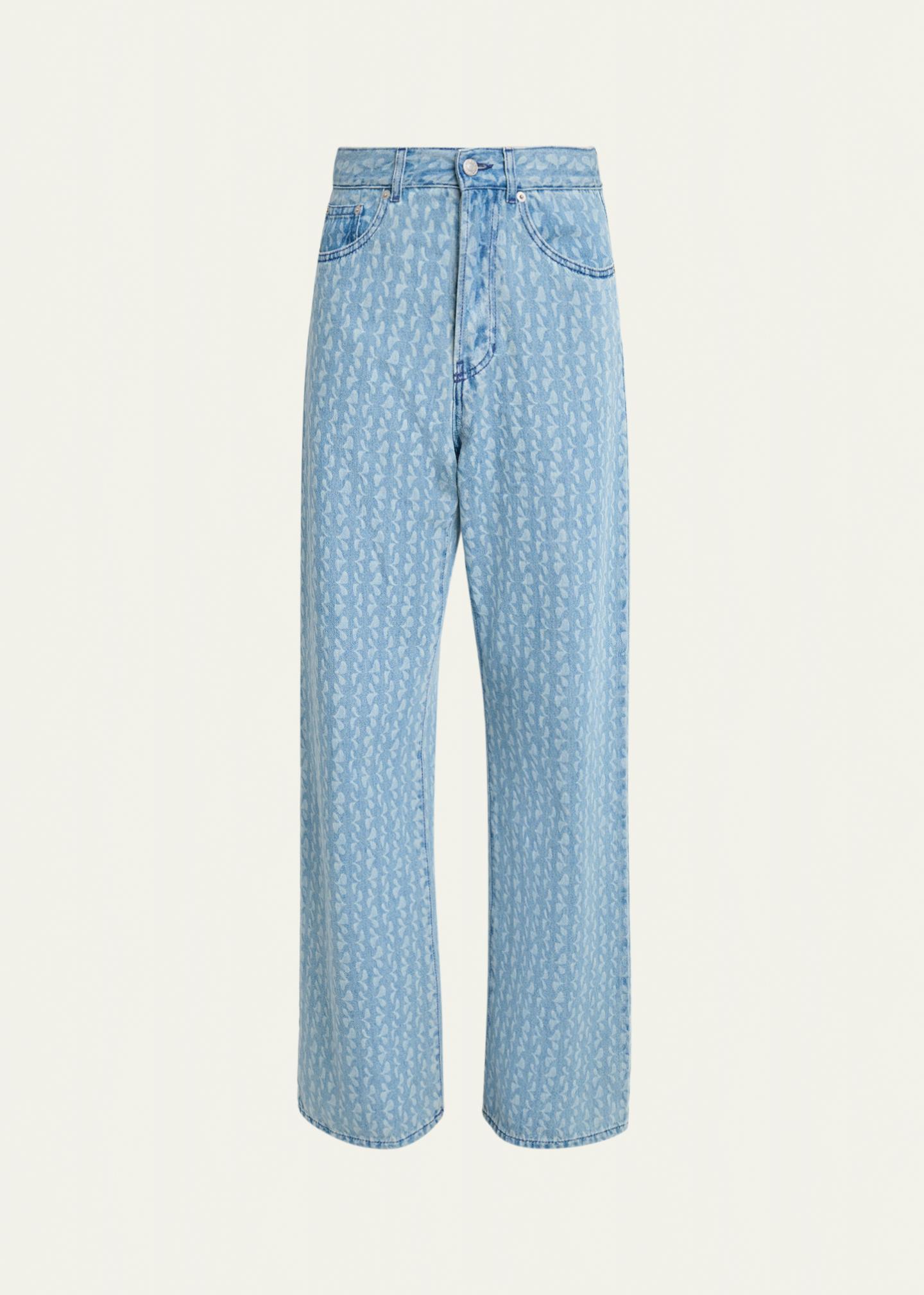 Dries Van Noten Peyton Printed Denim Straight-Leg Jeans - Bergdorf 