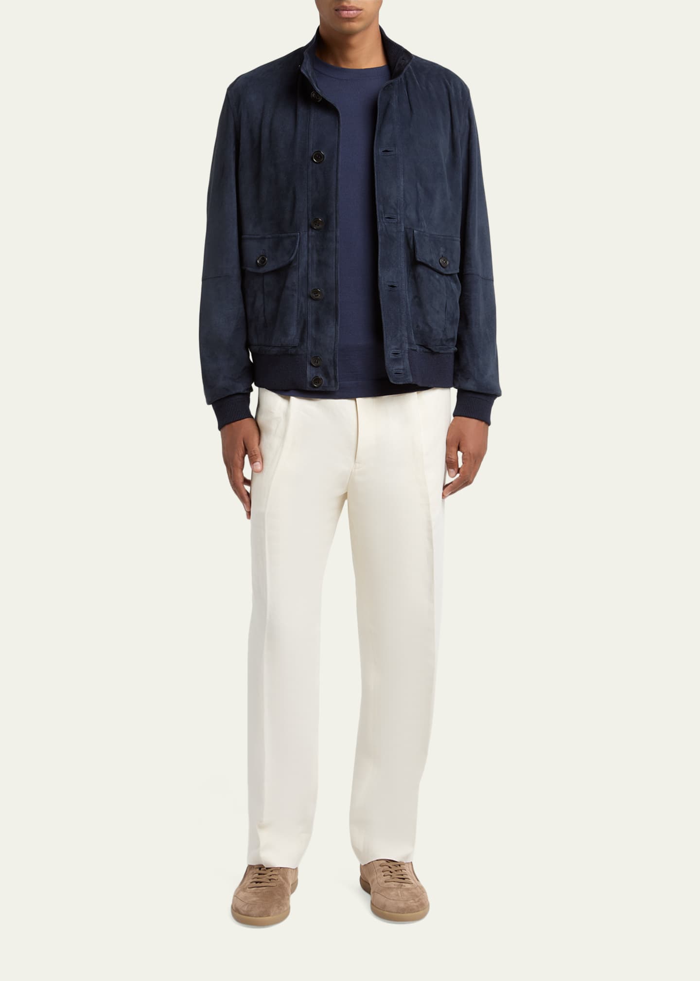 ZEGNA Men's 15milmil15 Wool Crewneck T-Shirt - Bergdorf Goodman