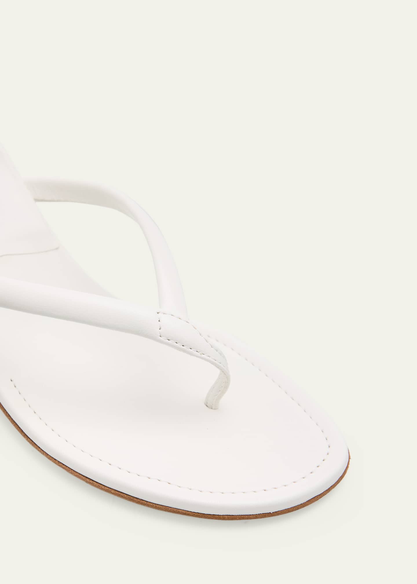 Manolo Blahnik 50mm Paterno Leather Thong Sandals - Bergdorf Goodman