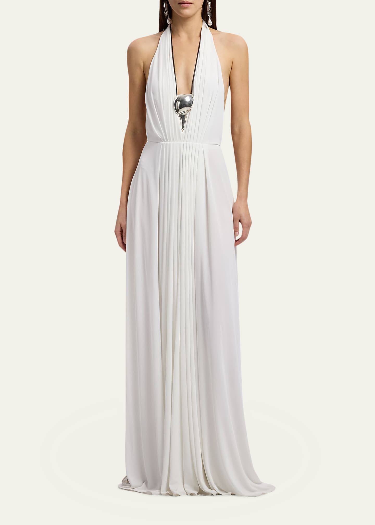 ralph lauren pleated jersey dress Polo Ralph Lauren Pleated Cotton Jersey Dress | White