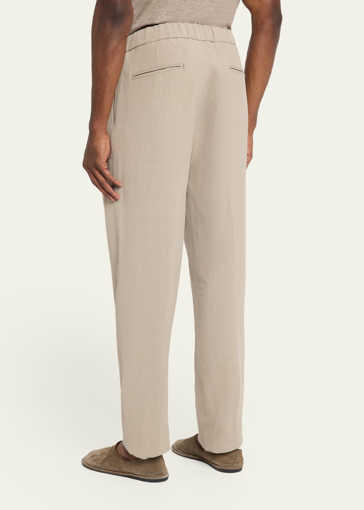 Giorgio Armani Linen Drawstring Pants - Bergdorf Goodman