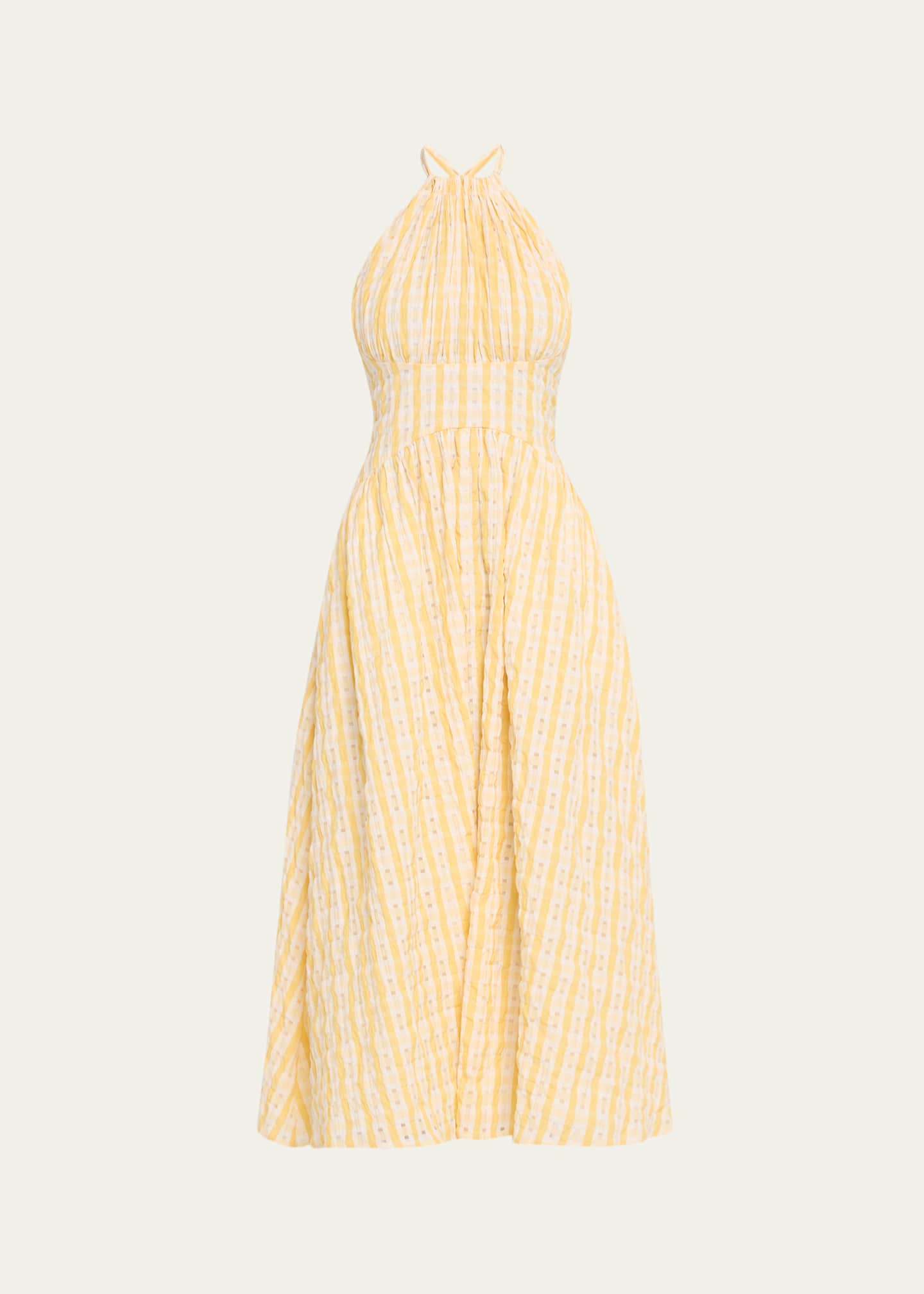 rosie assoulin halter dress Rosie Assoulin Women's Halter in the Name of Love Dress, Yellow | Size: 8