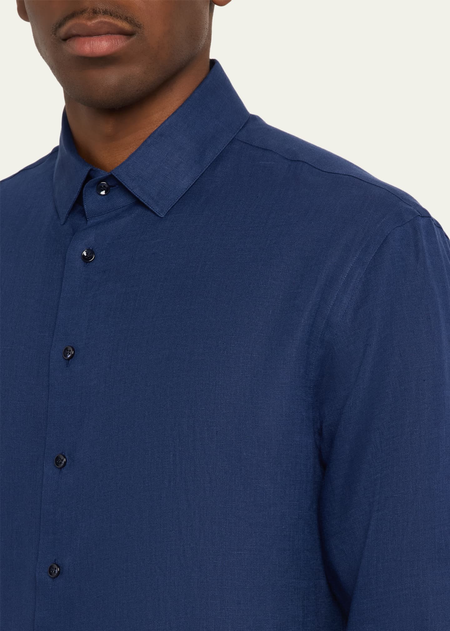 Giorgio Armani Men's Linen Classic-Fit Sport Shirt - Bergdorf Goodman