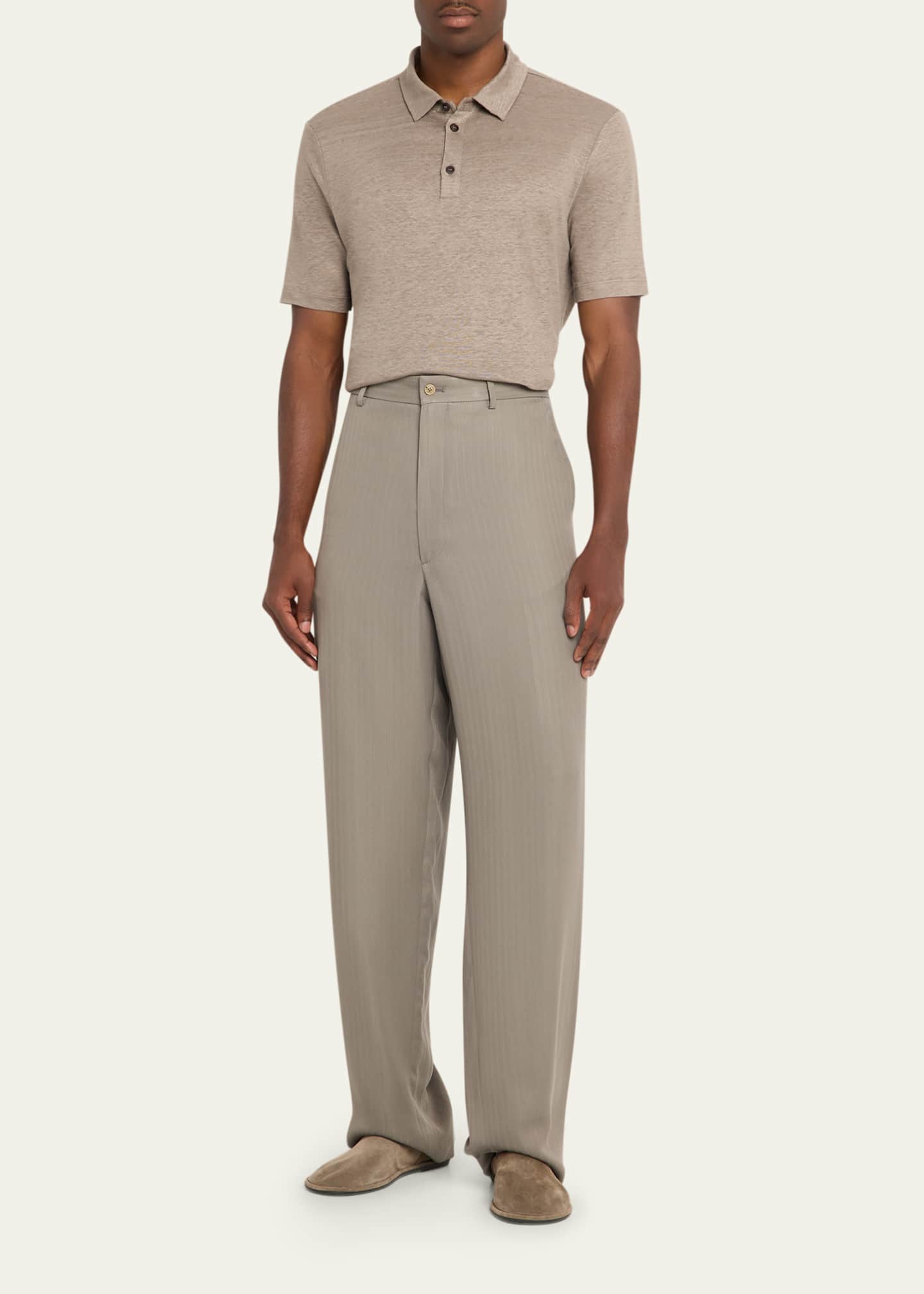 Giorgio Armani Straight-Leg Tailored Pants - Bergdorf Goodman