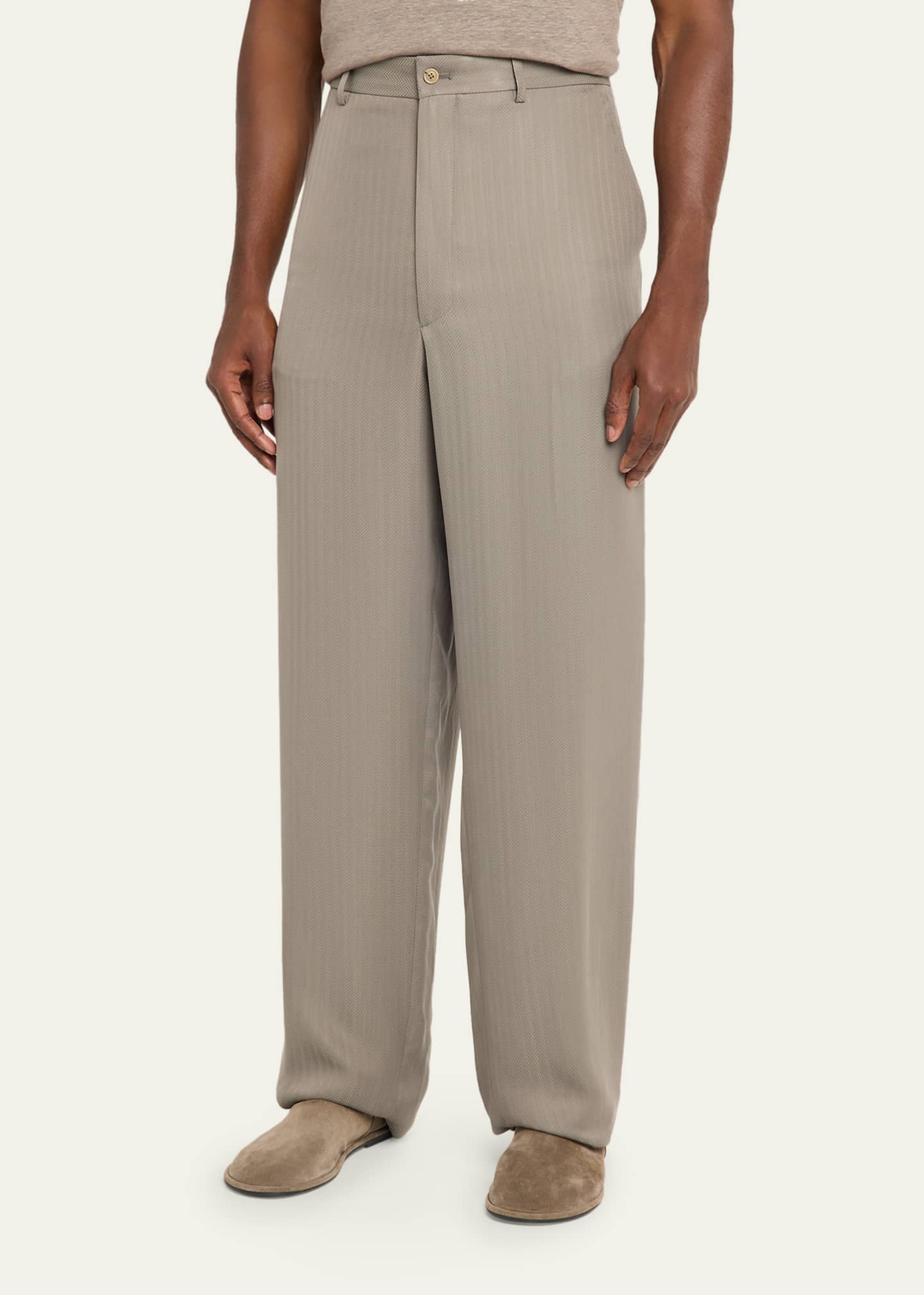 Giorgio Armani Straight-Leg Tailored Pants - Bergdorf Goodman