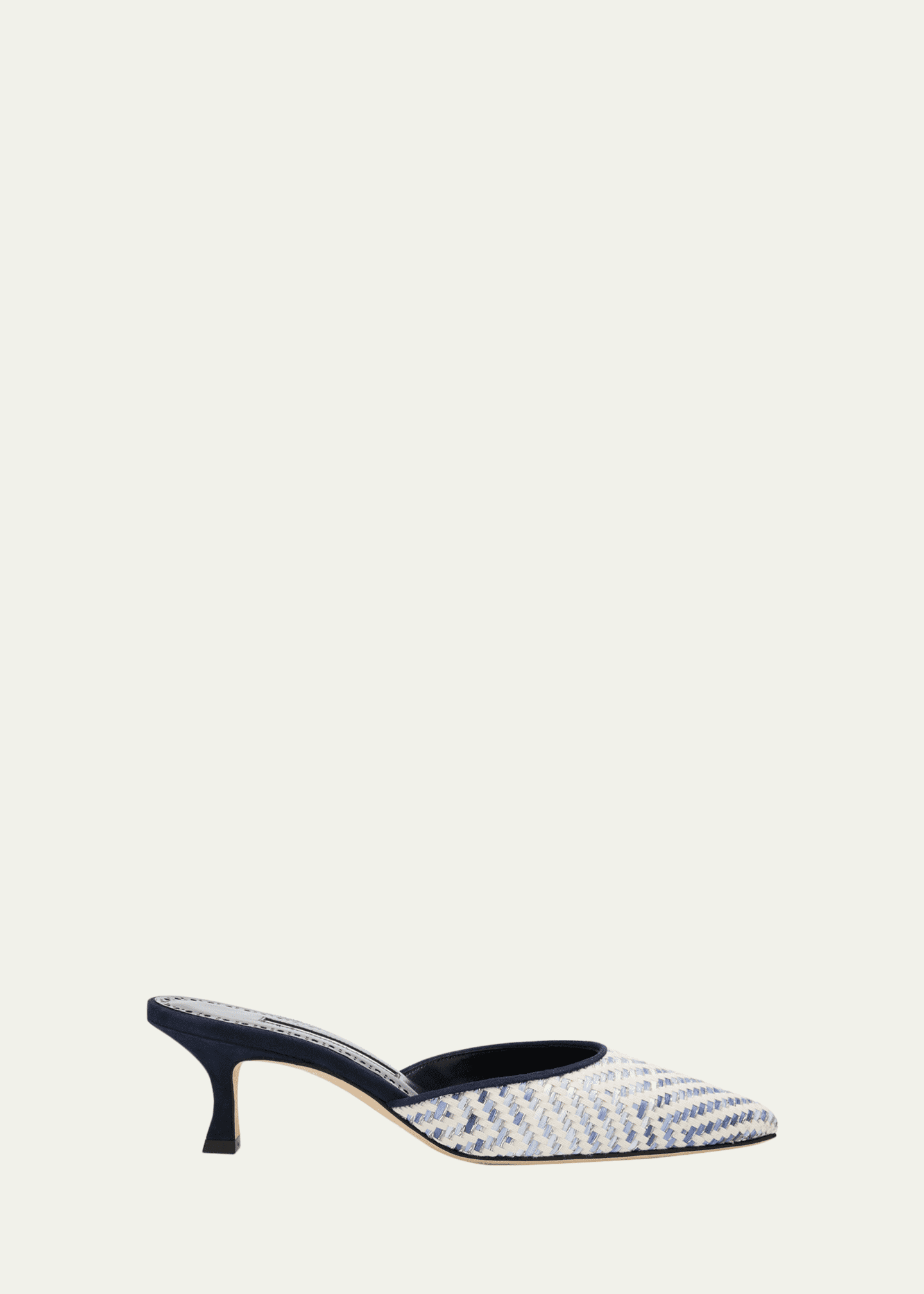 アパルトモン　MANOLO BLAHNIK CAROLYEN MULE Manolo Blahnik Carolyne Metallic Woven Kitten-Heel Mules