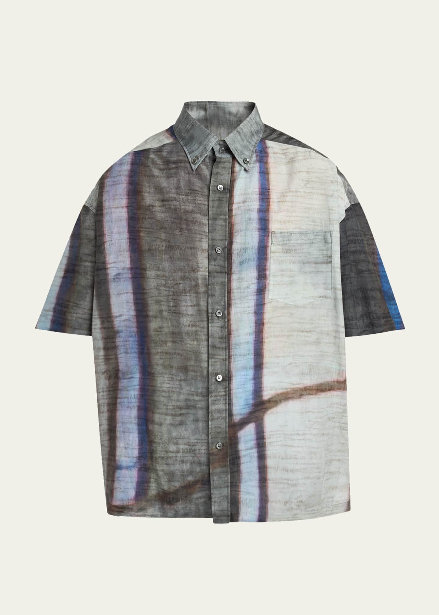 men's button collar dress shirt Men's Big & Tall Westport No-Tuck Long Sleeve Button Down Collar Stretch Performance Floral Print Sport Shirt Black Multi / XLMT