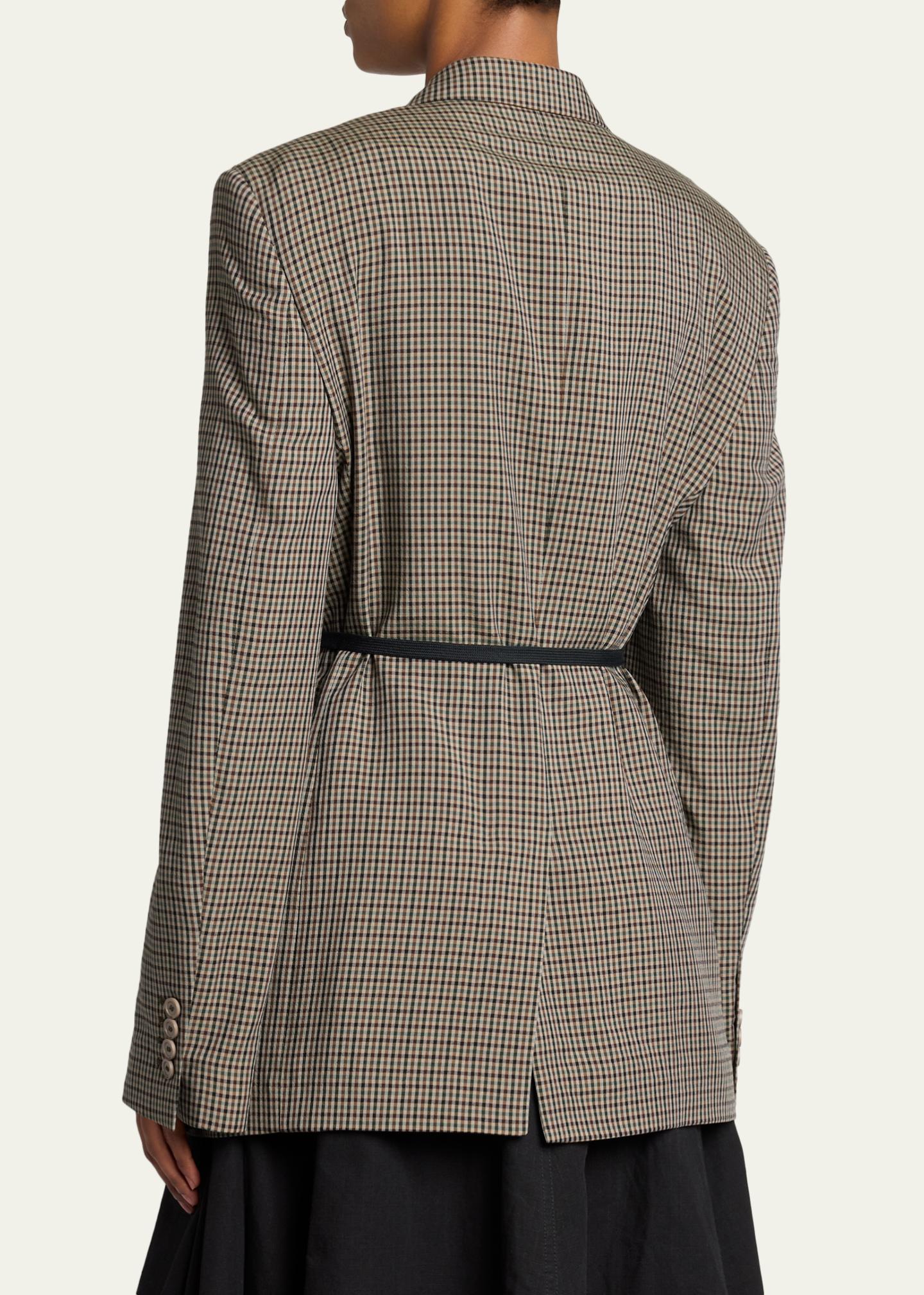 Balenciaga Check Wrap Tailored Jacket - Bergdorf Goodman