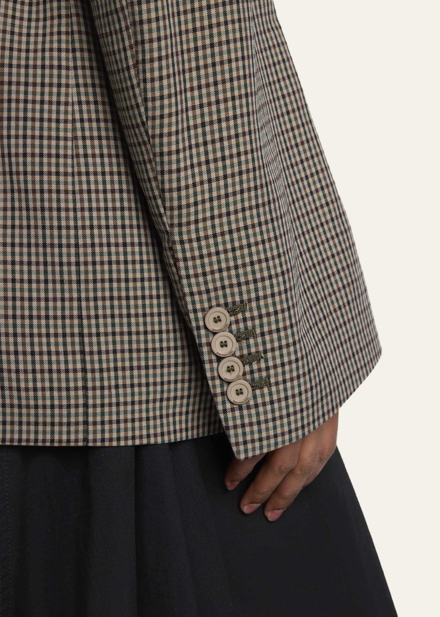Balenciaga Check Wrap Tailored Jacket - Bergdorf Goodman