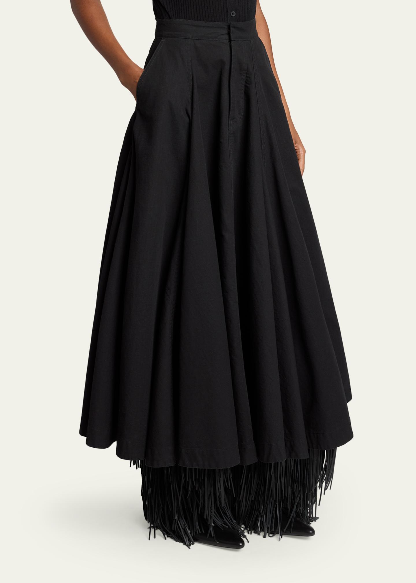 Balenciaga Cotton Godet Maxi Skirt - Bergdorf Goodman