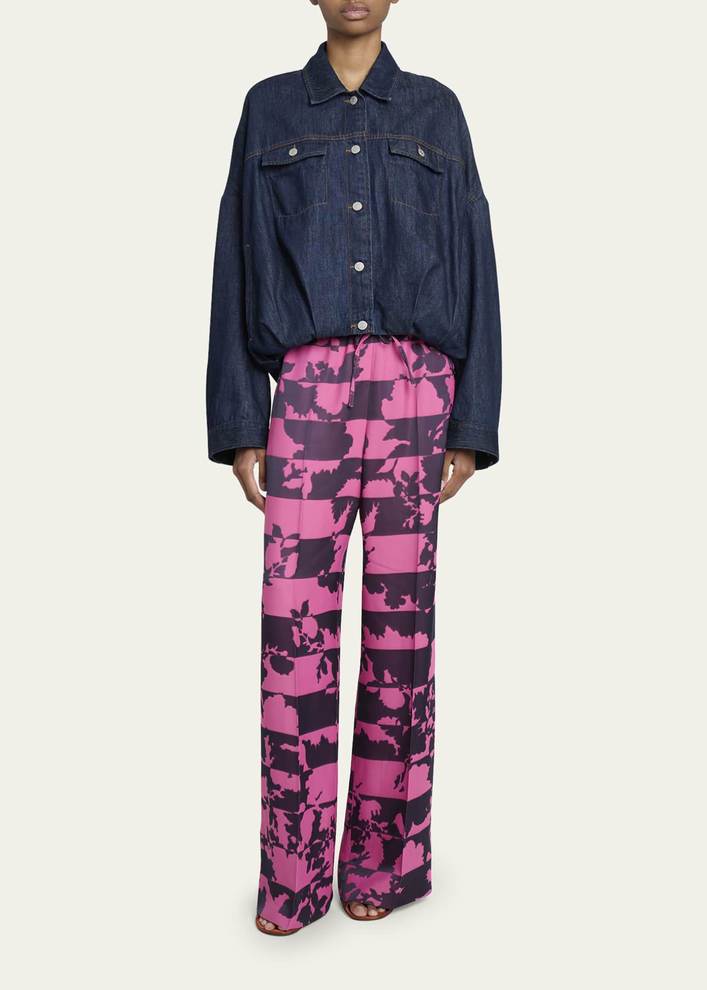 Dries Van Noten Denim Bubble Jacket - Bergdorf Goodman