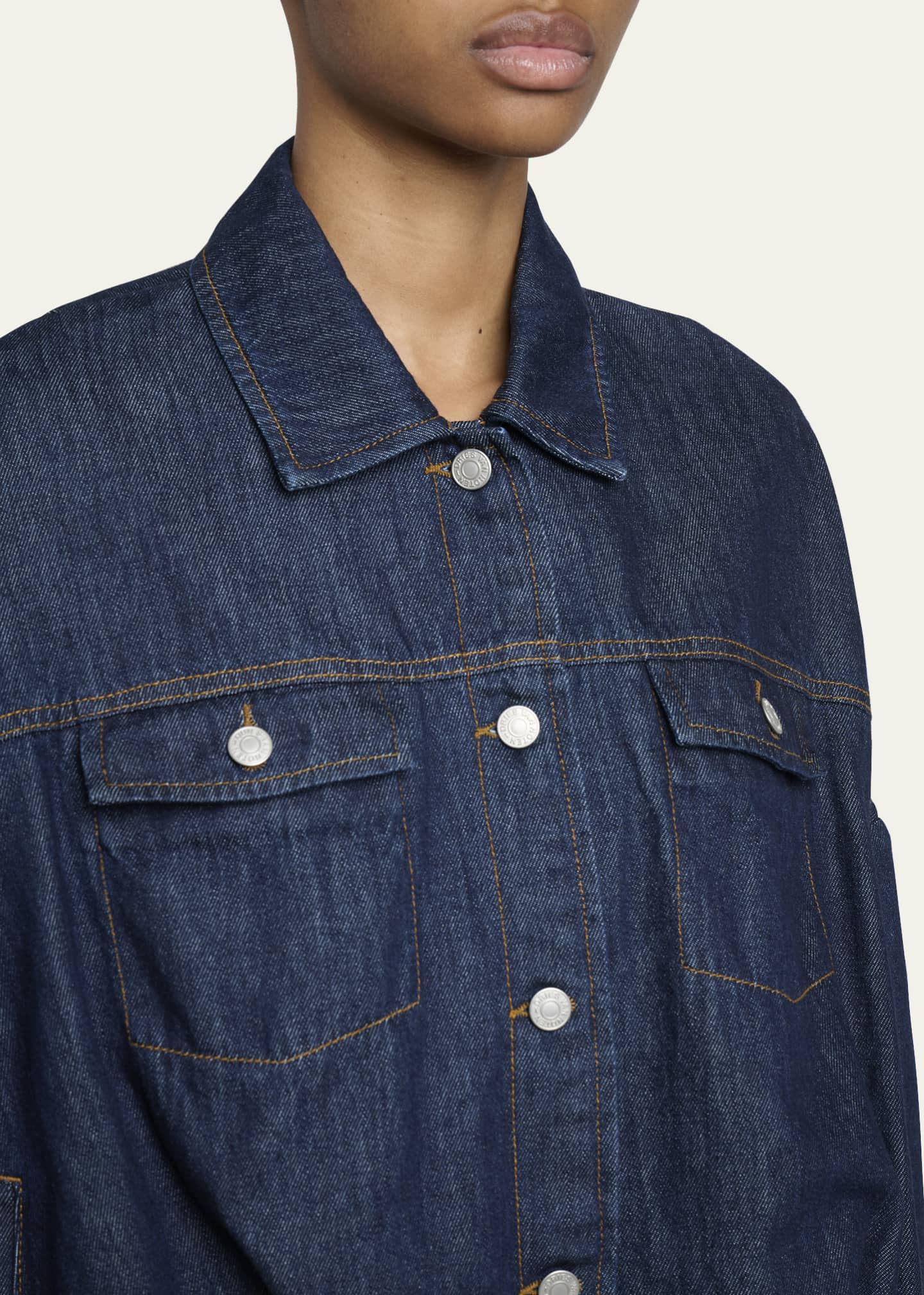 Dries Van Noten Denim Bubble Jacket - Bergdorf Goodman