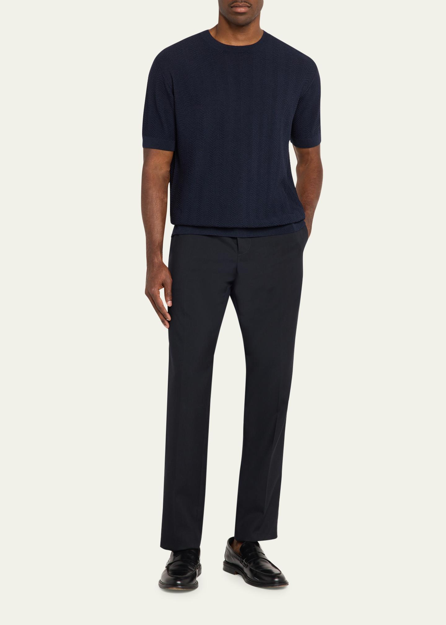 Giorgio Armani Chevron Silk-Cotton T-Shirt - Bergdorf Goodman