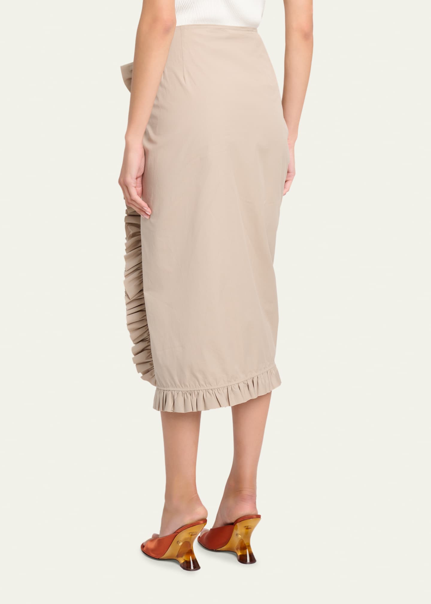 Dries Van Noten Sina Asymmetric Ruffle Midi Skirt - Bergdorf Goodman