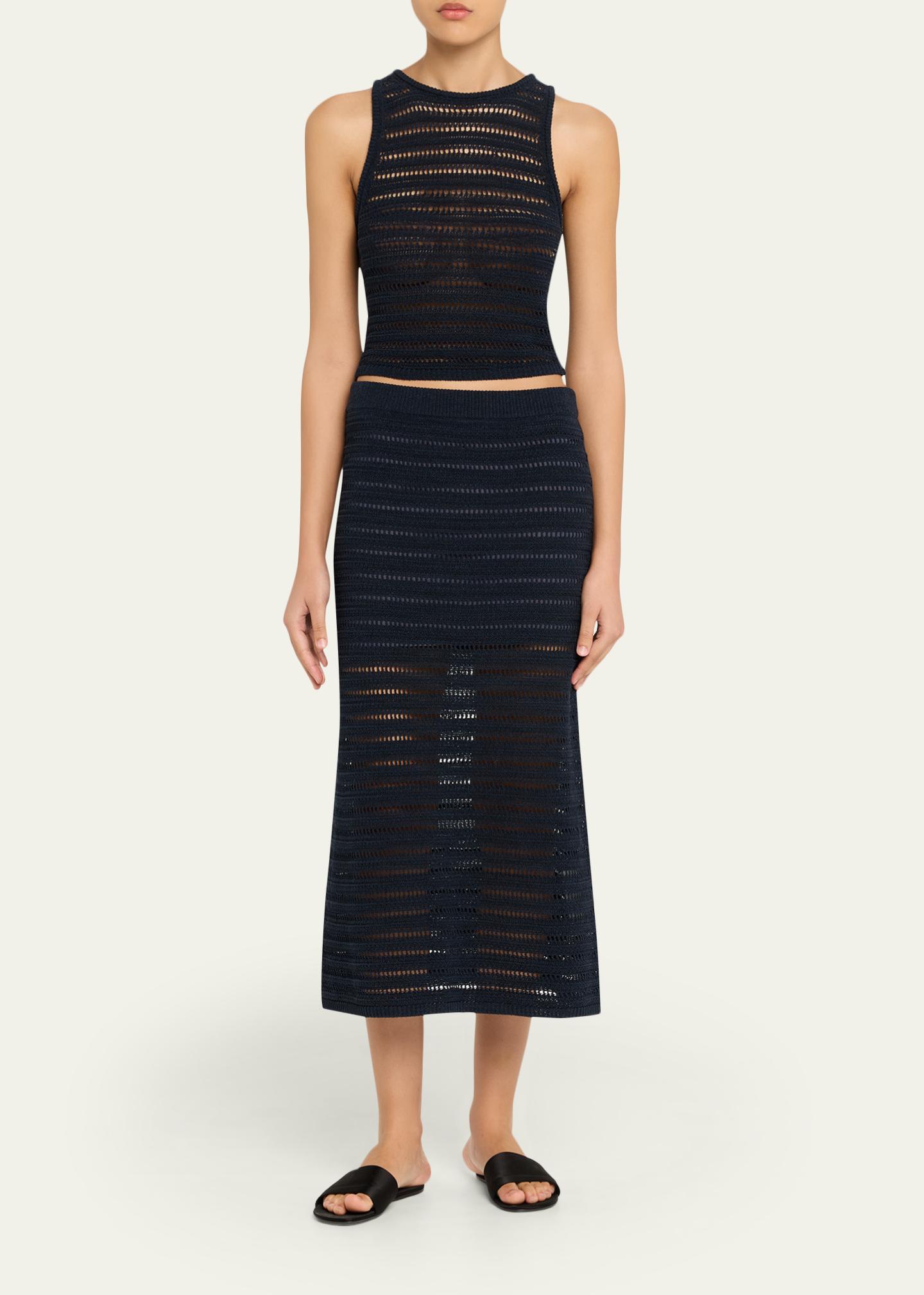 A.L.C. Gale Open Knit Sleeveless Crop Top - Bergdorf Goodman
