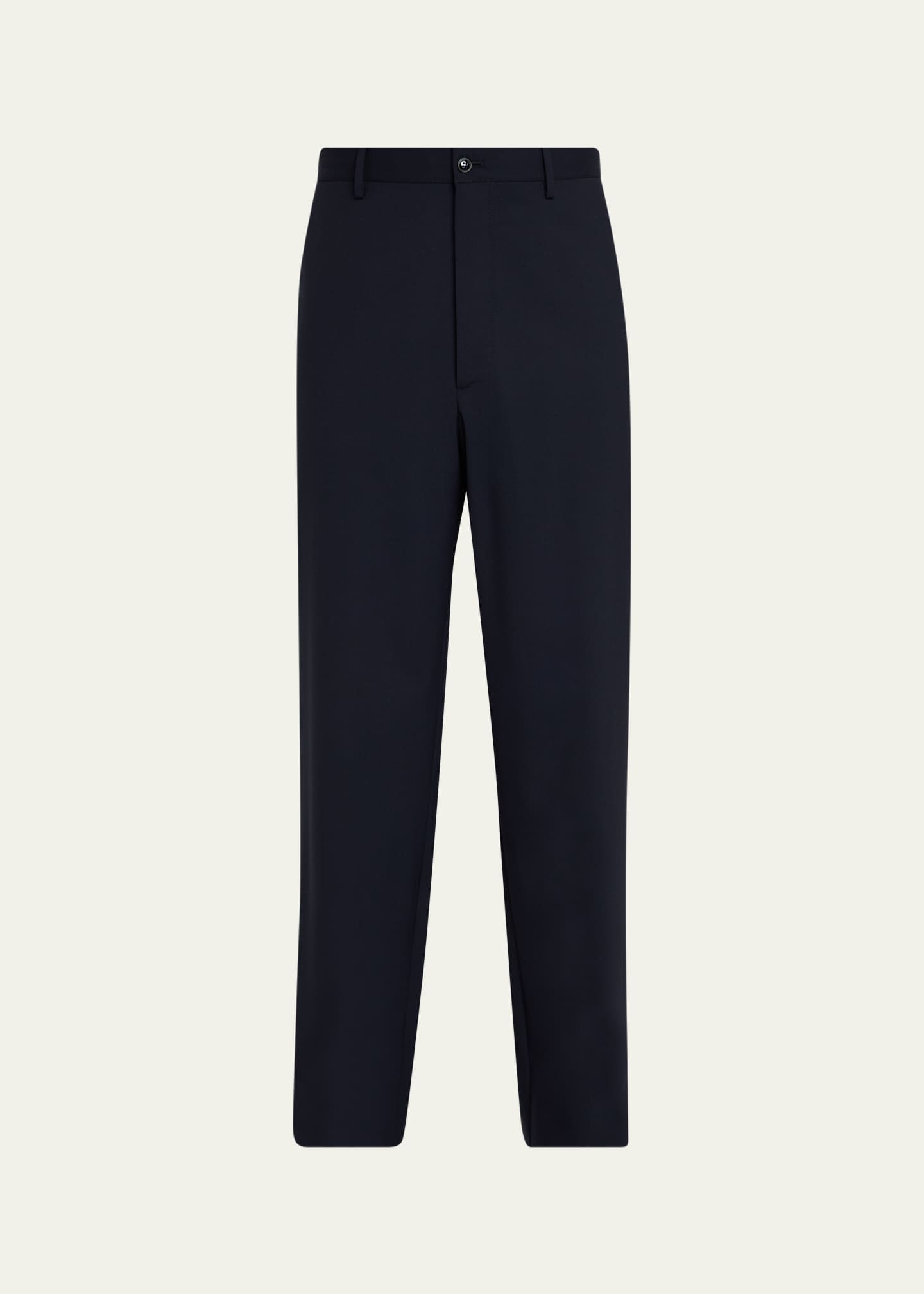 Giorgio Armani Men's Virgin Wool Flat Front Trousers - Bergdorf