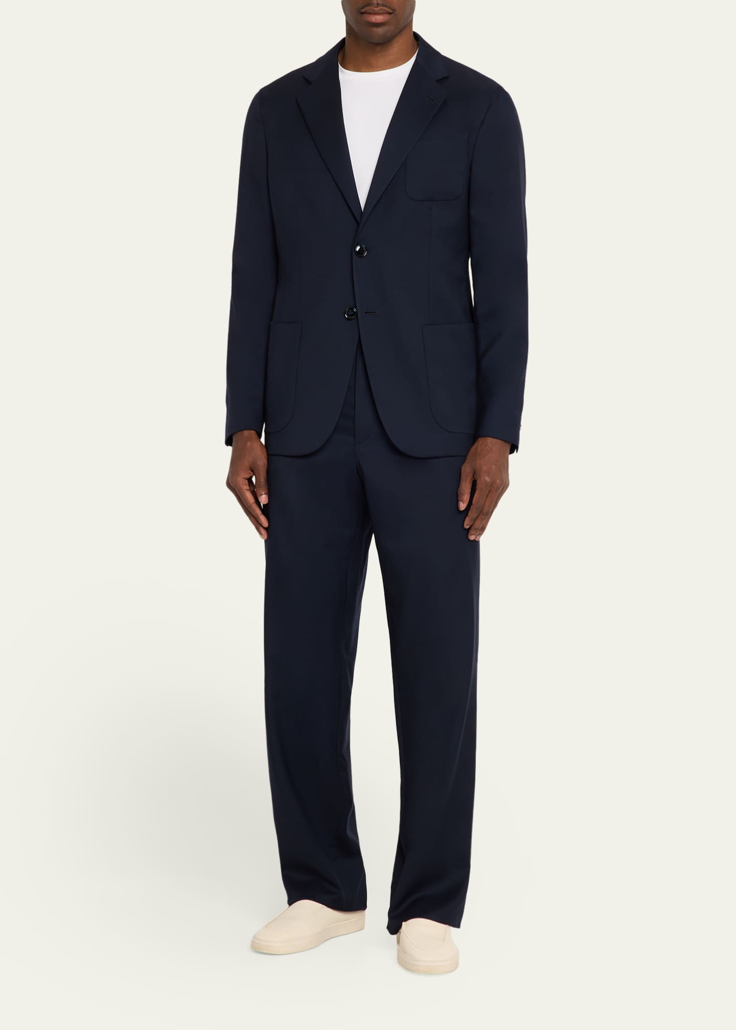 Giorgio Armani Cashmere Straight-Leg Tailored Pants - Bergdorf Goodman