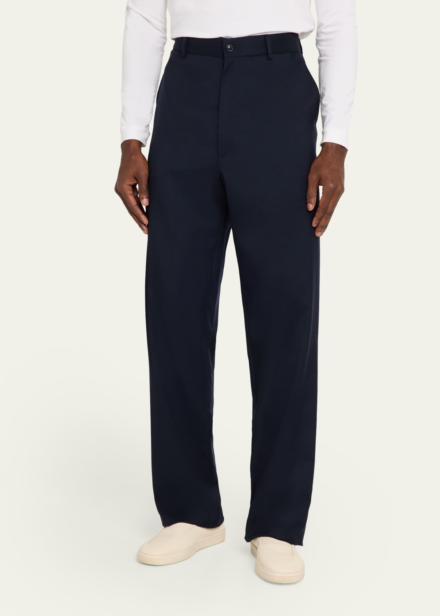 パンツ giorgio armani archive straight slacks Giorgio Armani Cashmere Straight-Leg Tailored Pants - Bergdorf Goodman