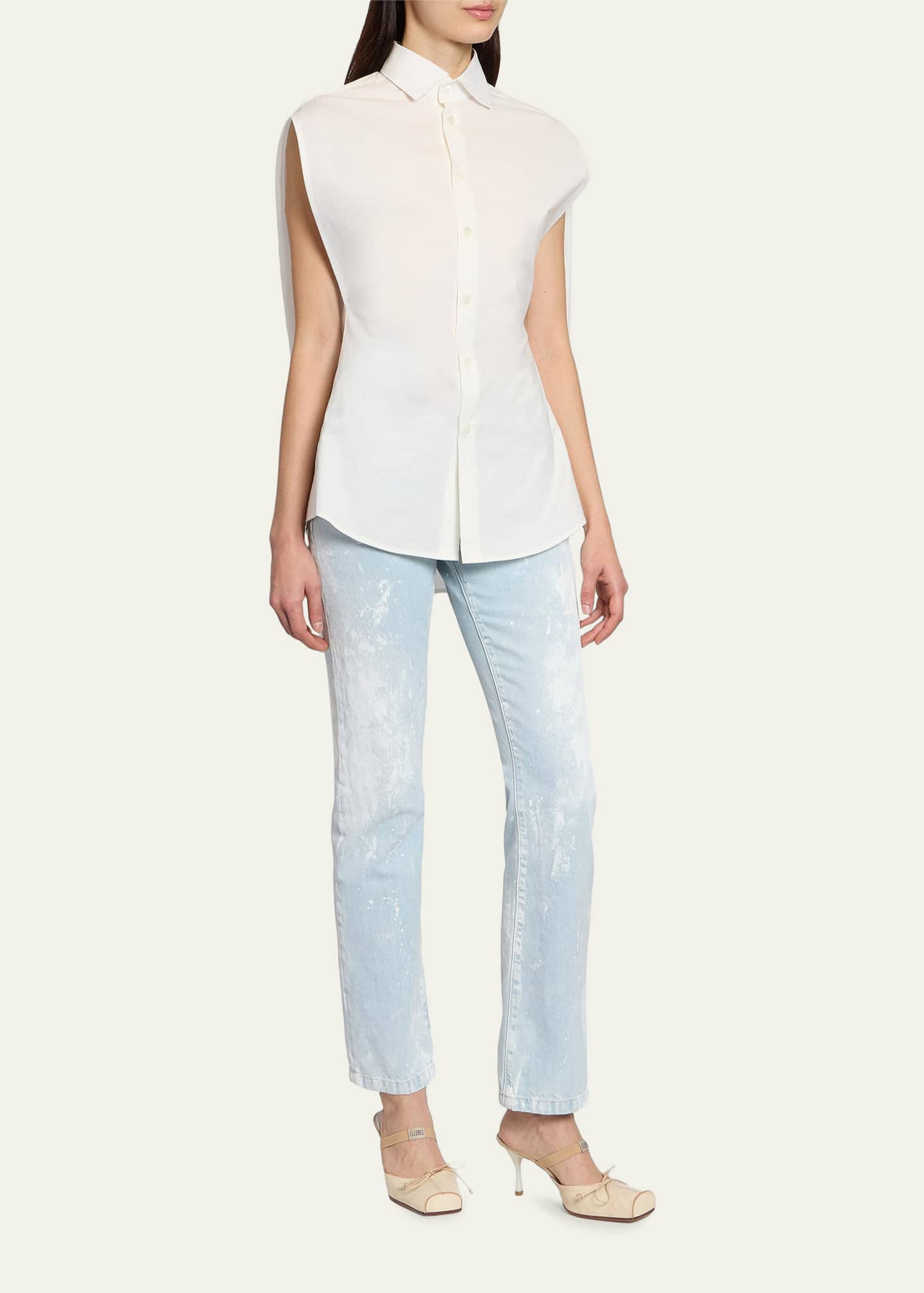 Maison Margiela Sleeveless Poplin Shirt - Bergdorf Goodman