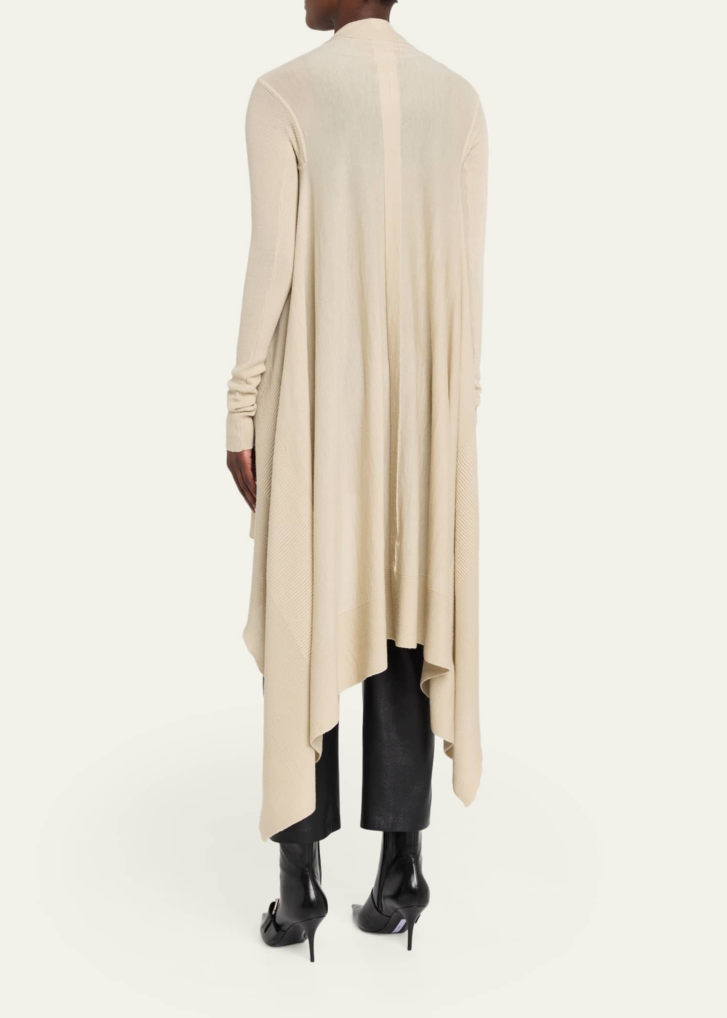 Rick Owens Wool Rib Wrap Cardigan - Bergdorf Goodman