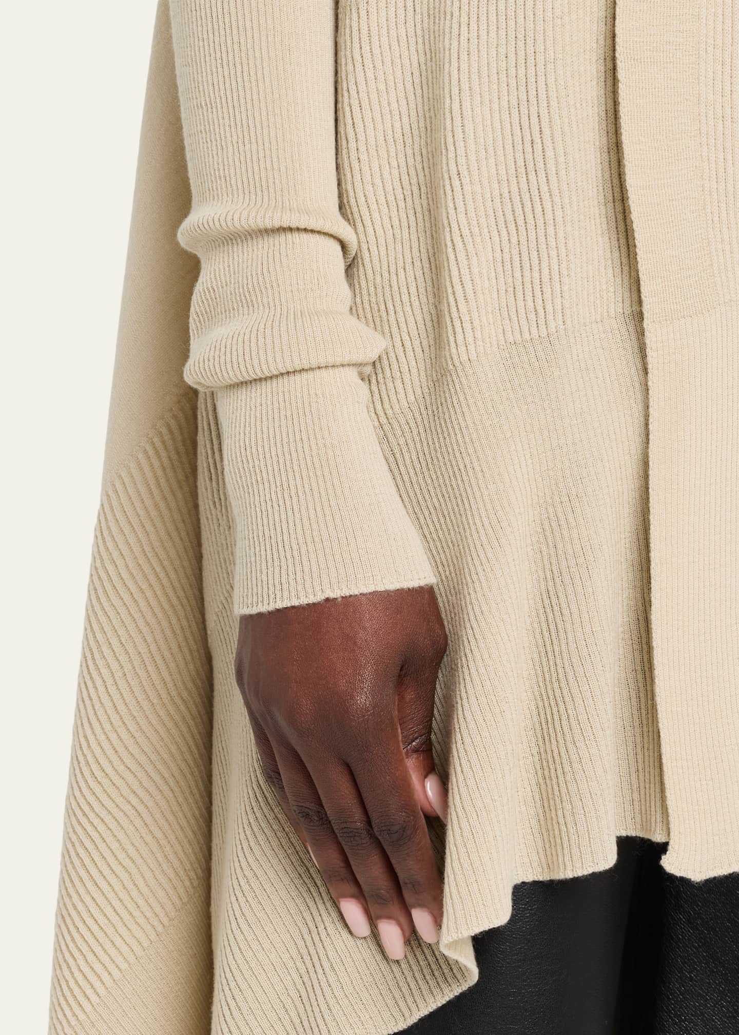 Rick Owens Wool Rib Wrap Cardigan - Bergdorf Goodman