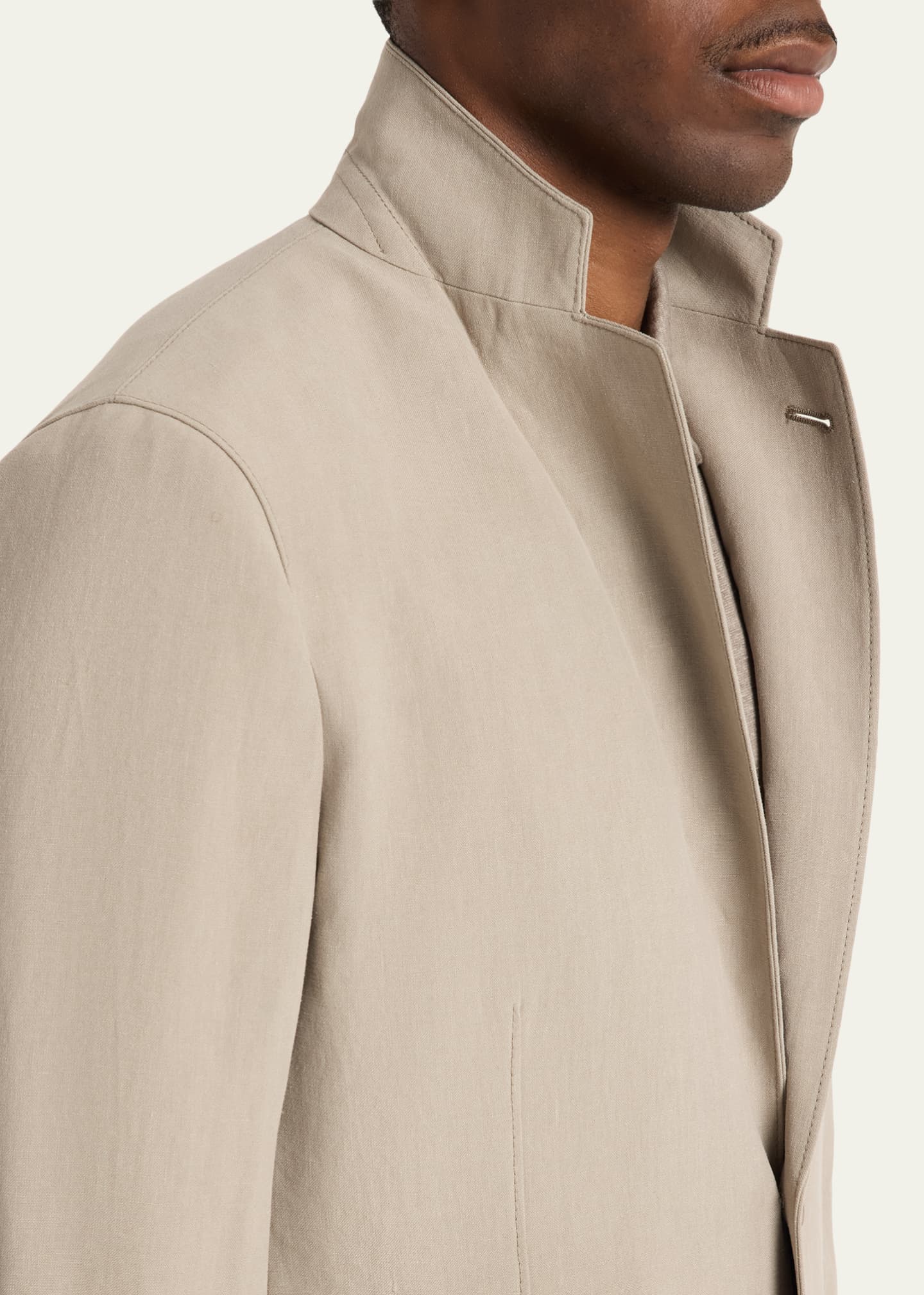 Giorgio Armani Linen Single-Breasted Jacket - Bergdorf Goodman