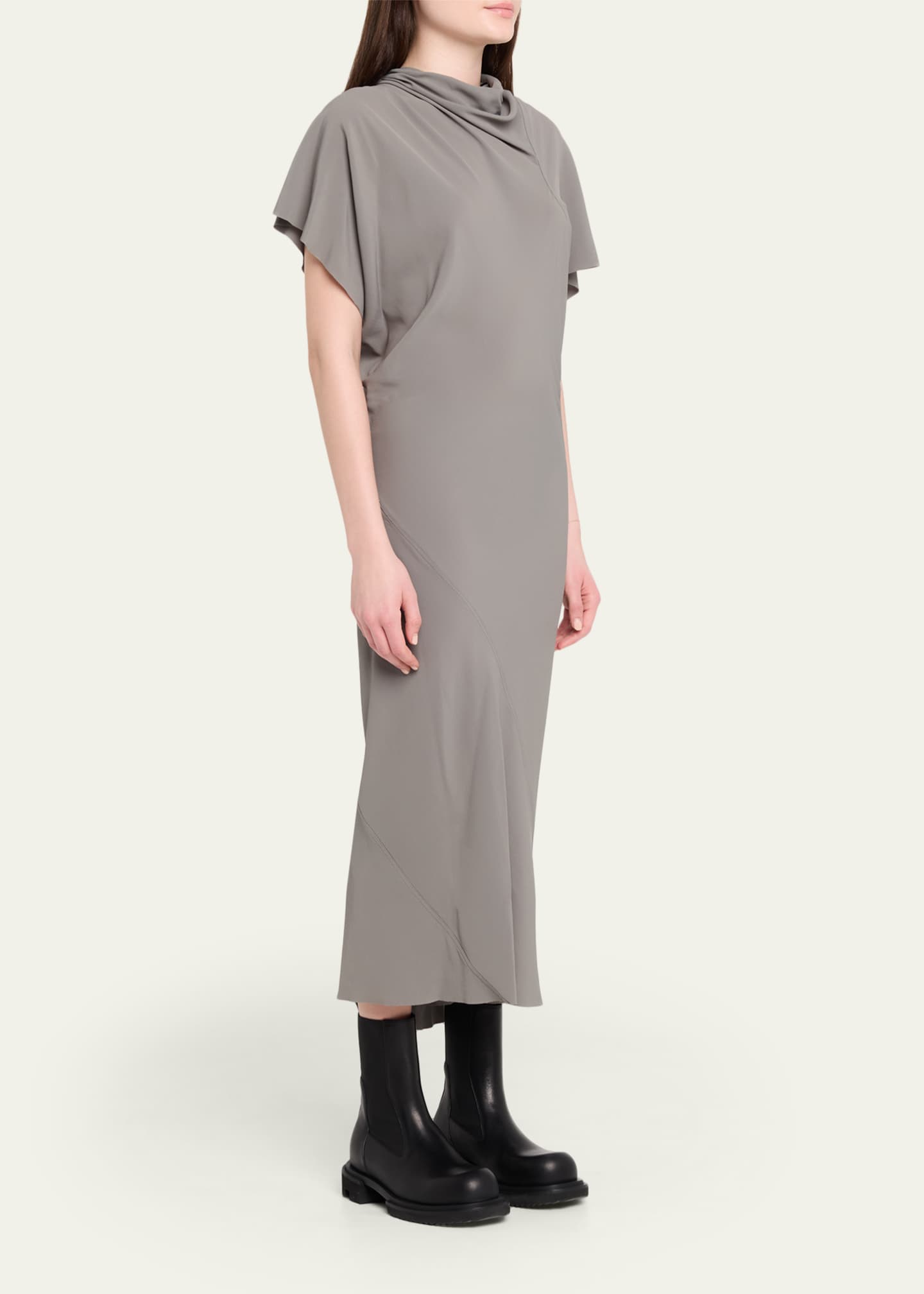 Rick Owens Gray Acetate Casual Dress IT42 | L
