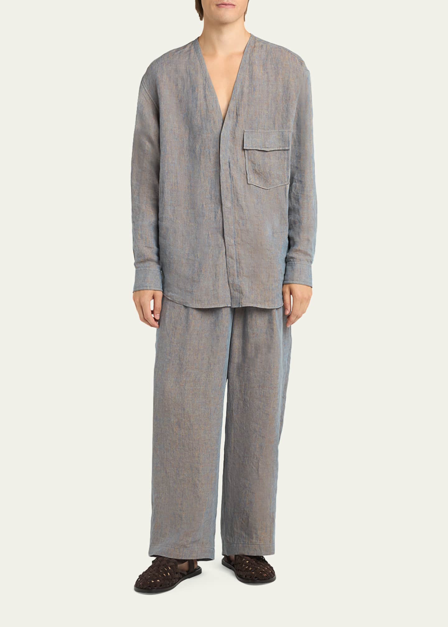 パンツ Giorgio Armani linen wide slacks Giorgio Armani linen wide slacks 【公式通販】