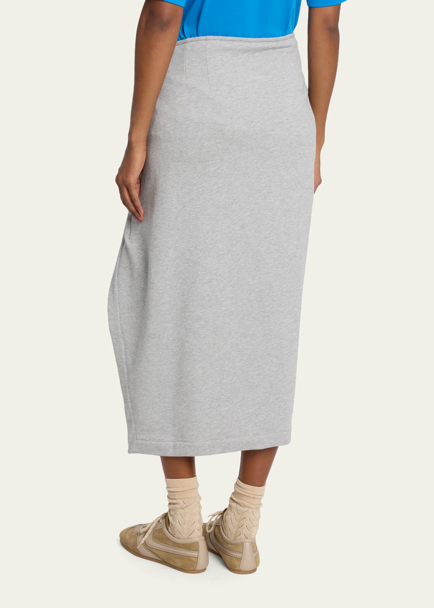 Dries Van Noten Hanam Draped Jersey Midi Skirt - Bergdorf Goodman