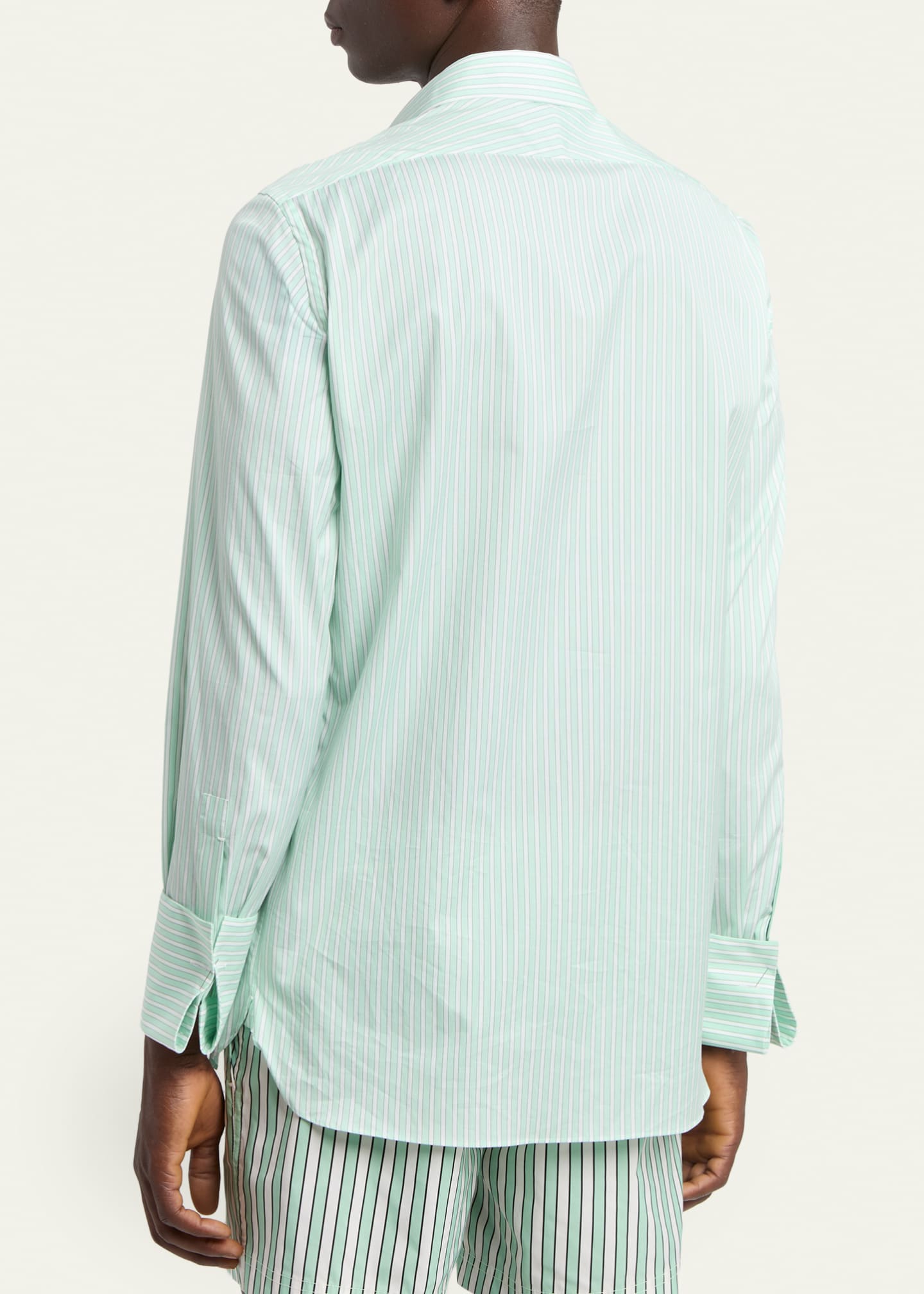 TOM FORD Men's Cotton Stripe French Cuff Sport Shirt - Bergdorf Goodman