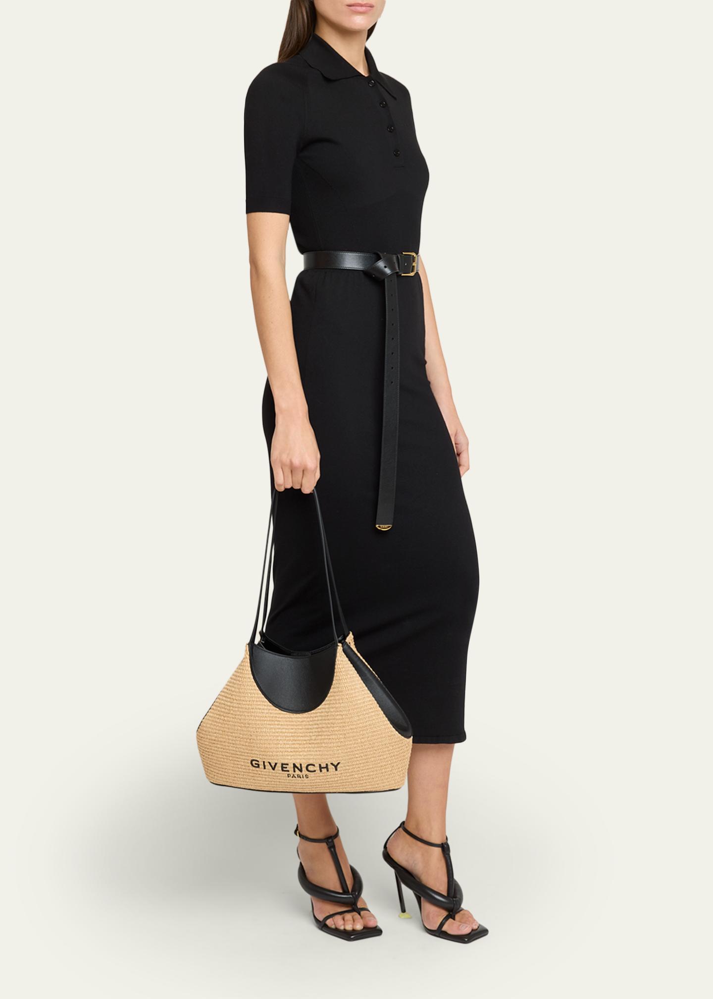 Givenchy Facet Small Shoulder Bag in Faux Raffia - Bergdorf Goodman