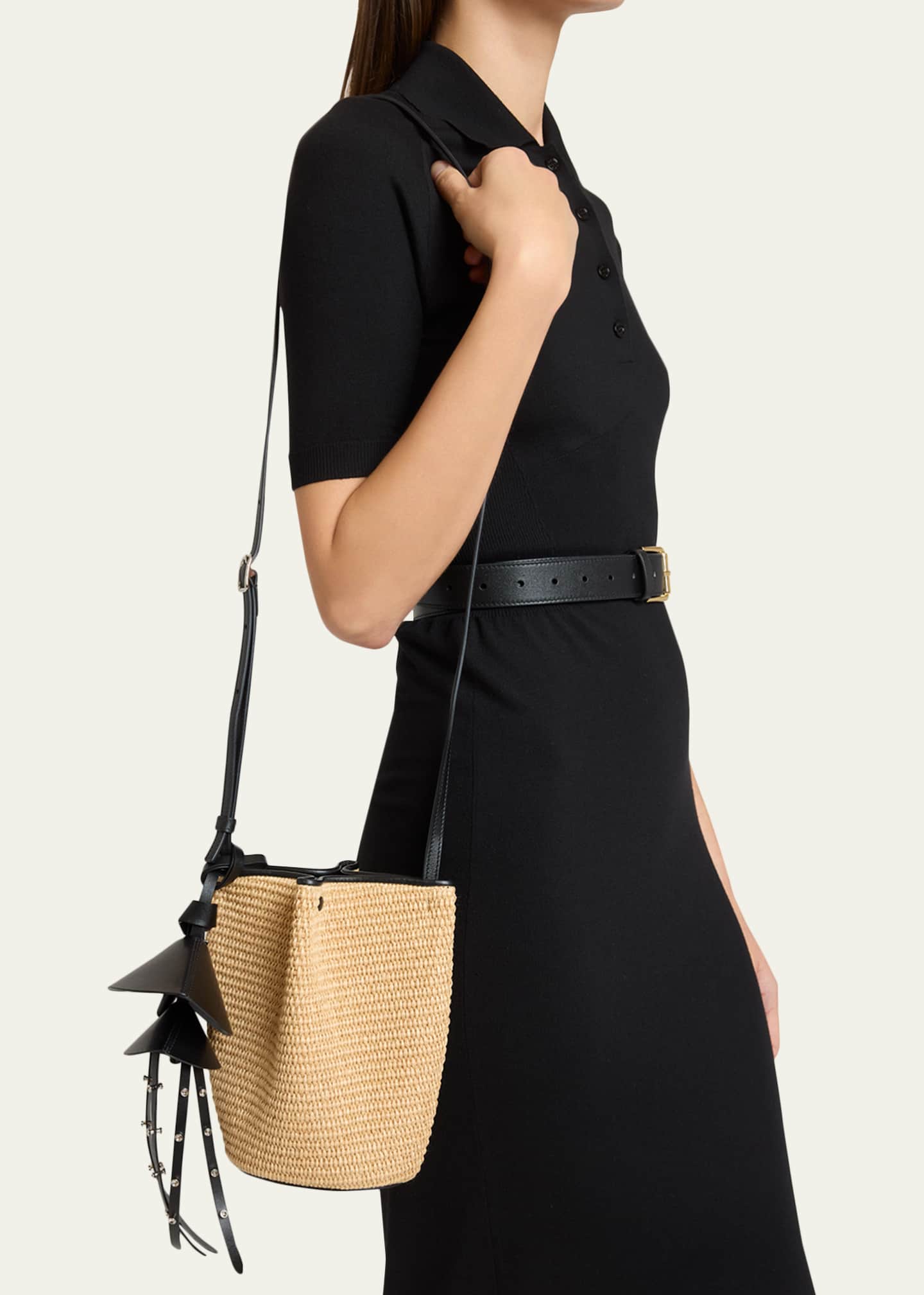 Givenchy Snap Nano Raffia Bucket Bag - Bergdorf Goodman
