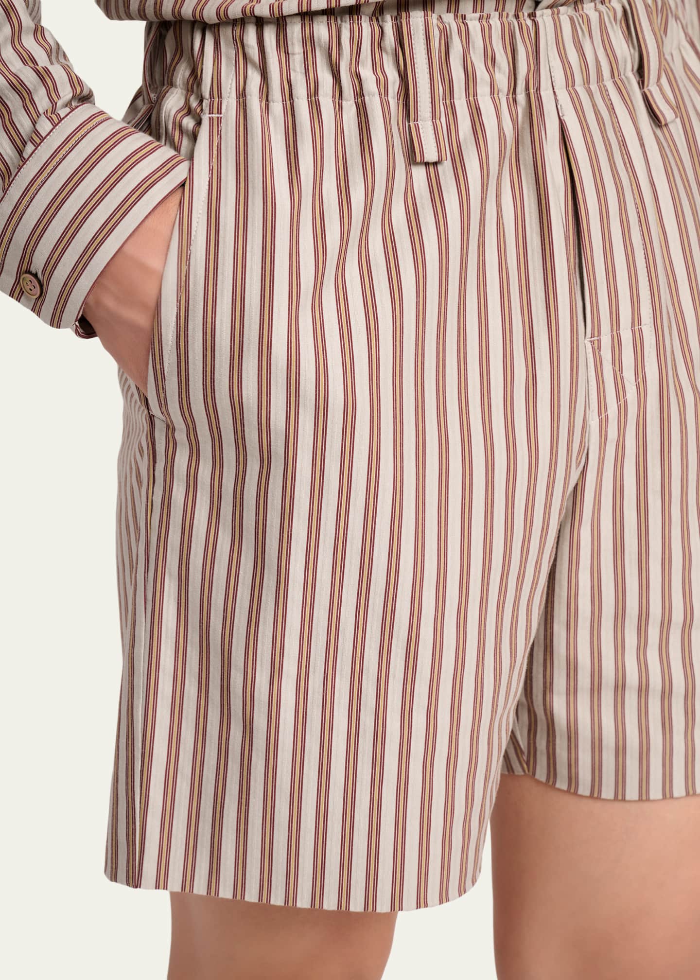 Homme Plisse Issey Miyake Men's Multi-Stripe Jersey Flat-Front