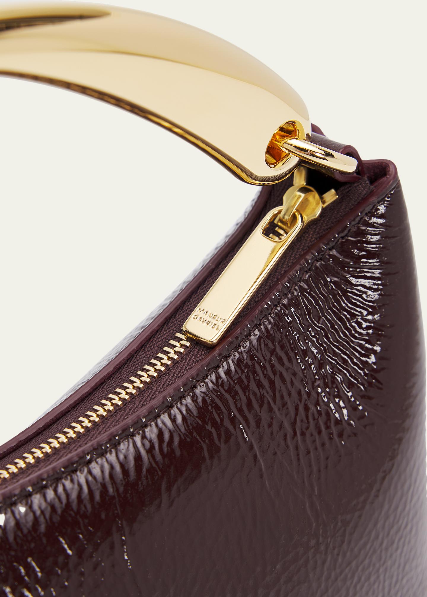 Mansur Gavriel Grained Leather Metal Top-Handle Bag  display picture 2